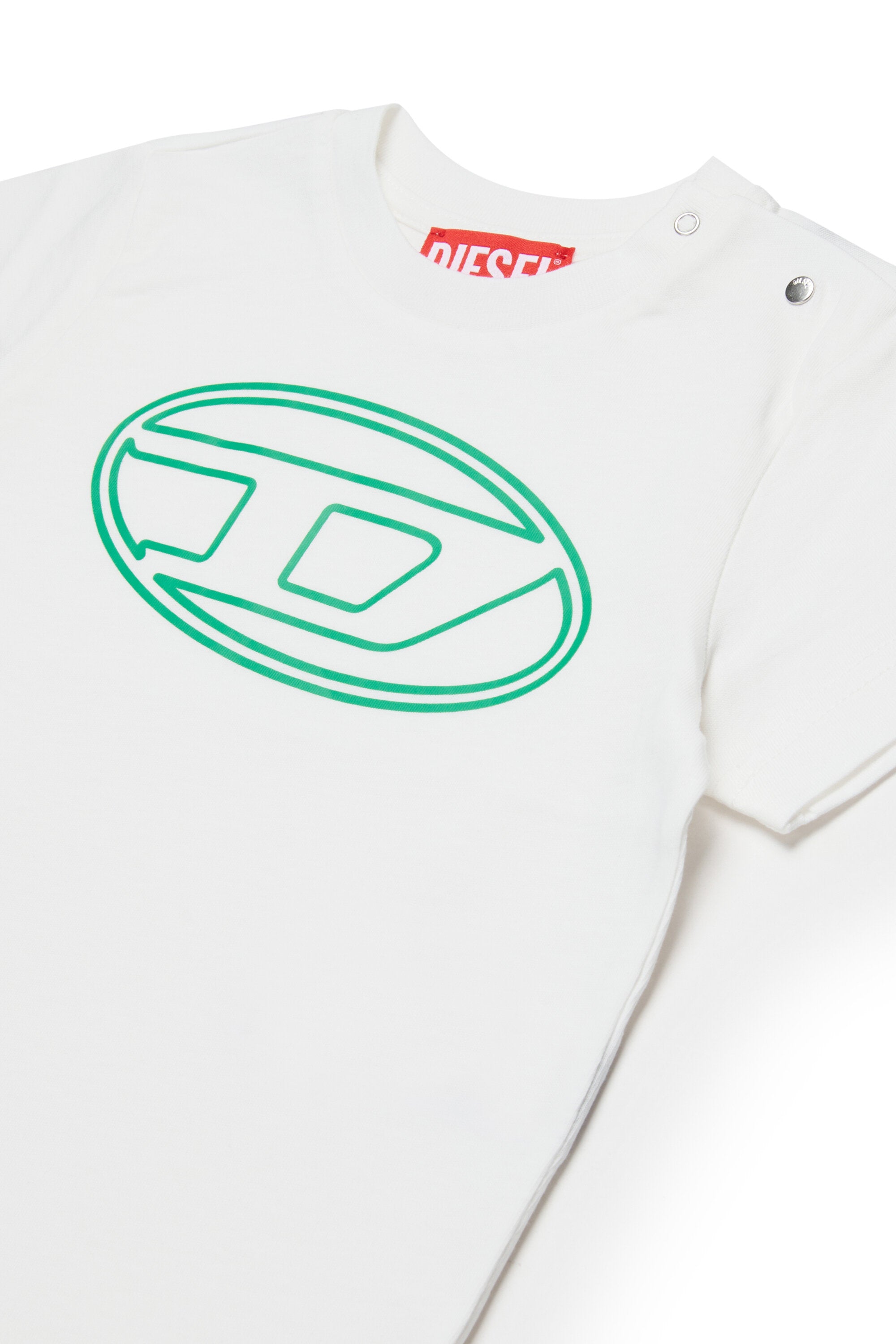 Jersey T-shirt with branded Oval D maxi logo