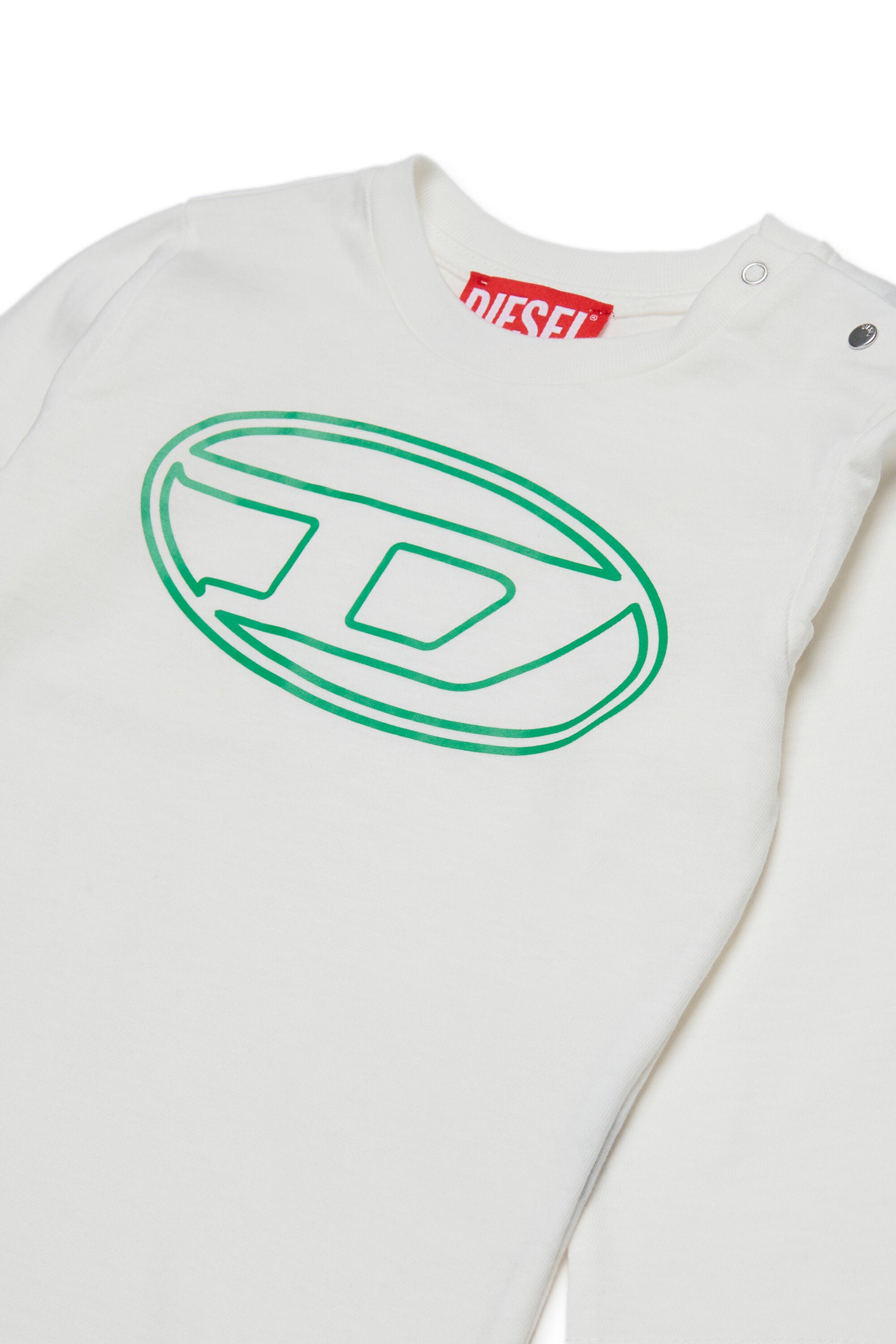Long sleeves jersey T-shirt with branded Oval D maxi logo