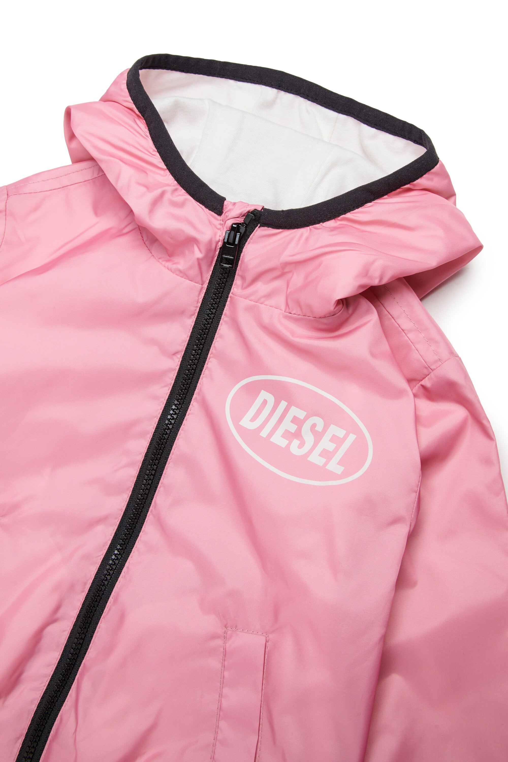 Windbreaker with printed logo