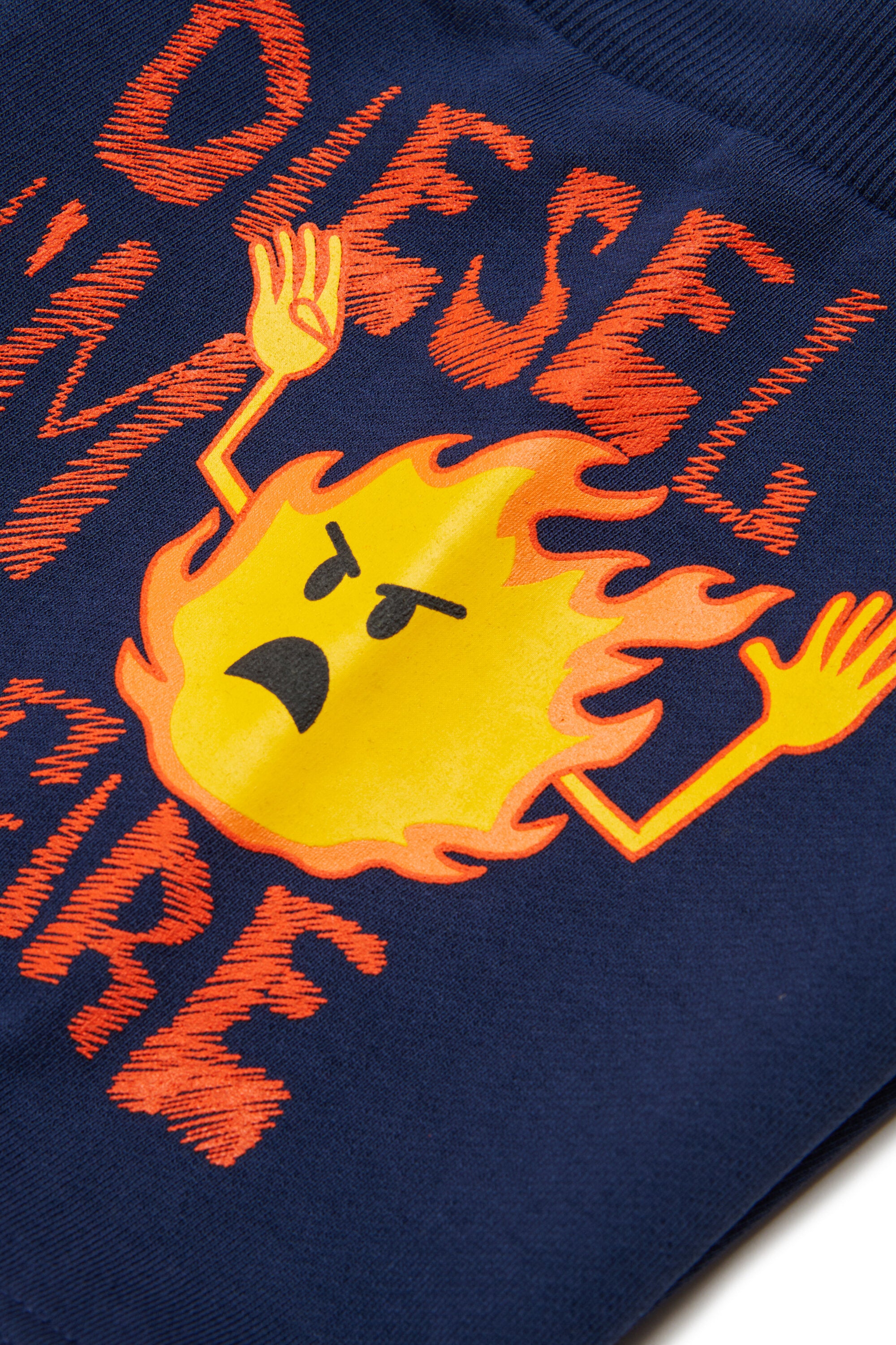 Fleece shorts with logo