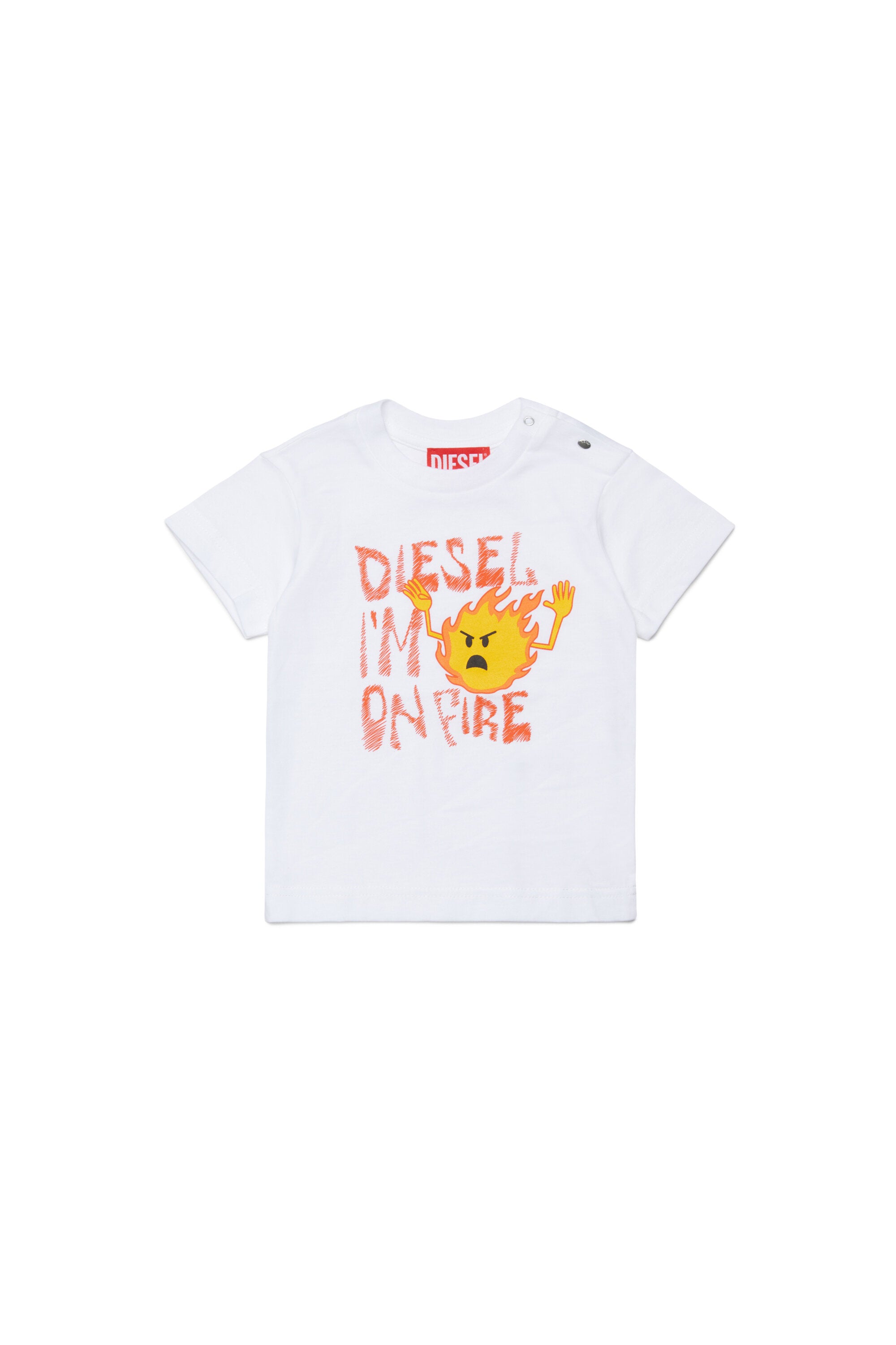 T-shirt with printed logo on the front