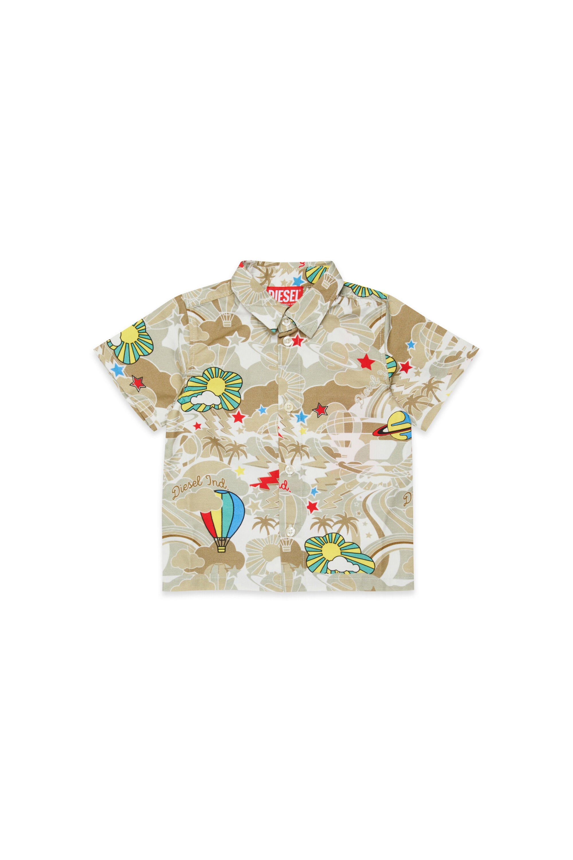 Short-sleeved shirt with logo