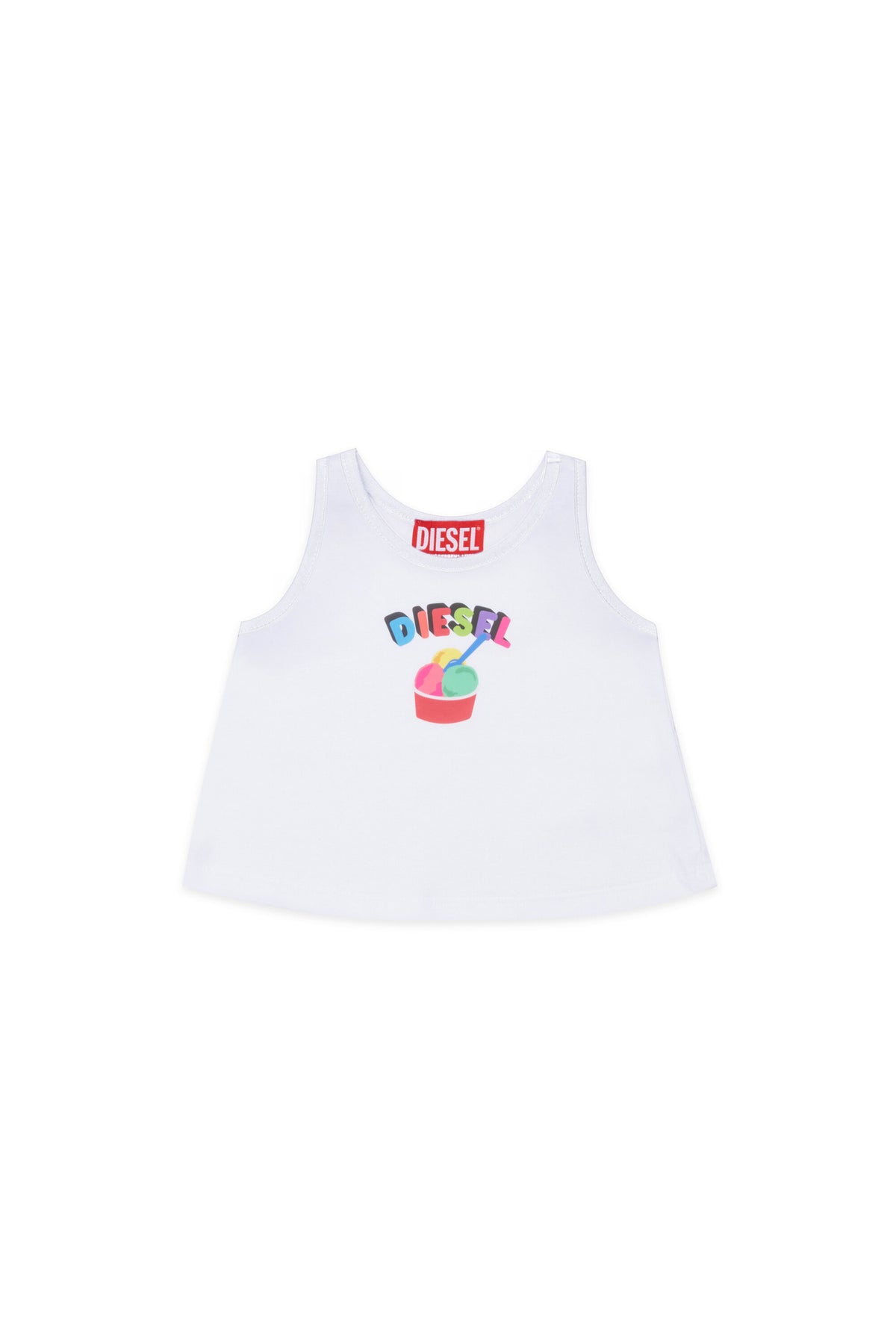 Sleeveless T-shirt with logo