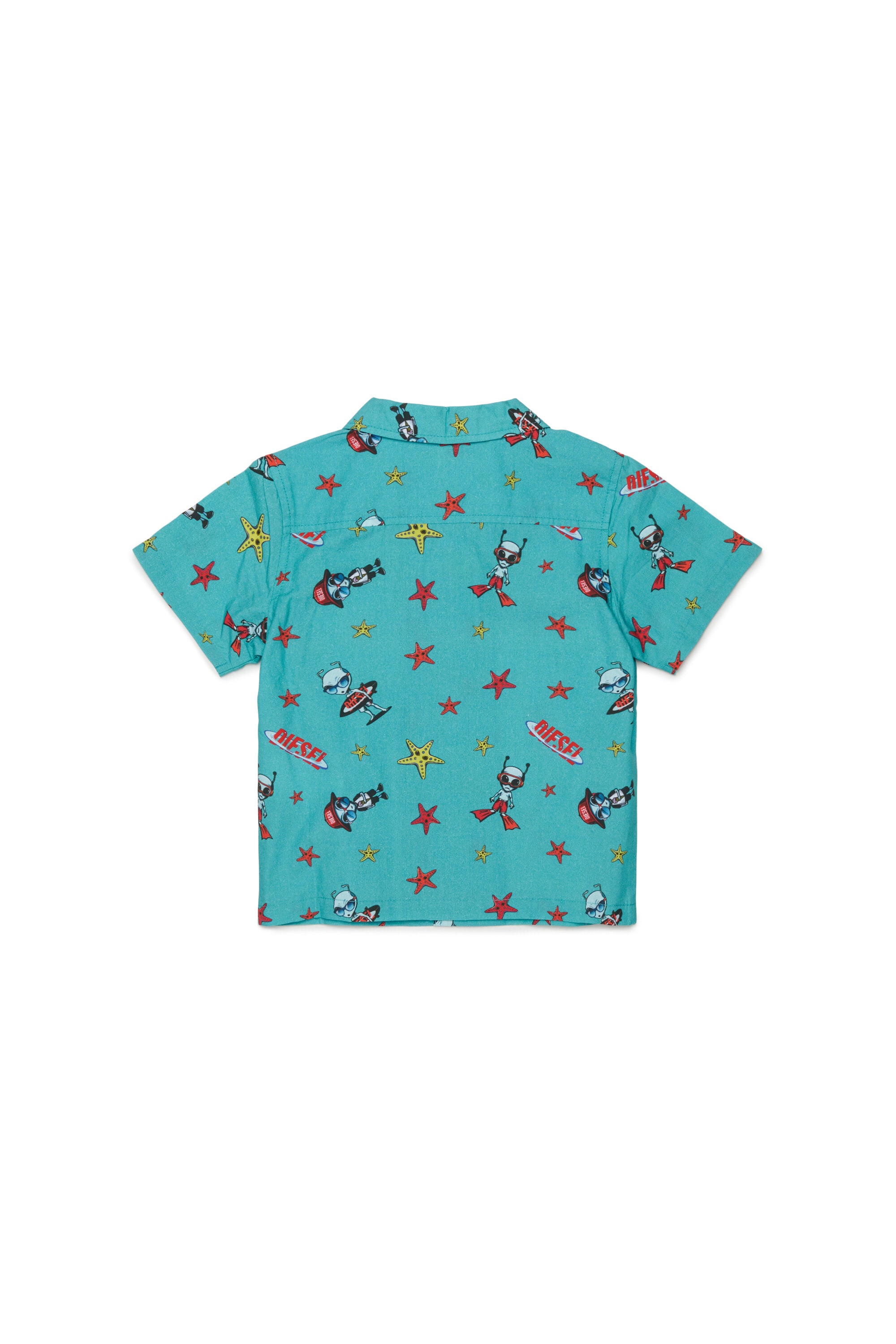 Short-sleeved shirt with logo