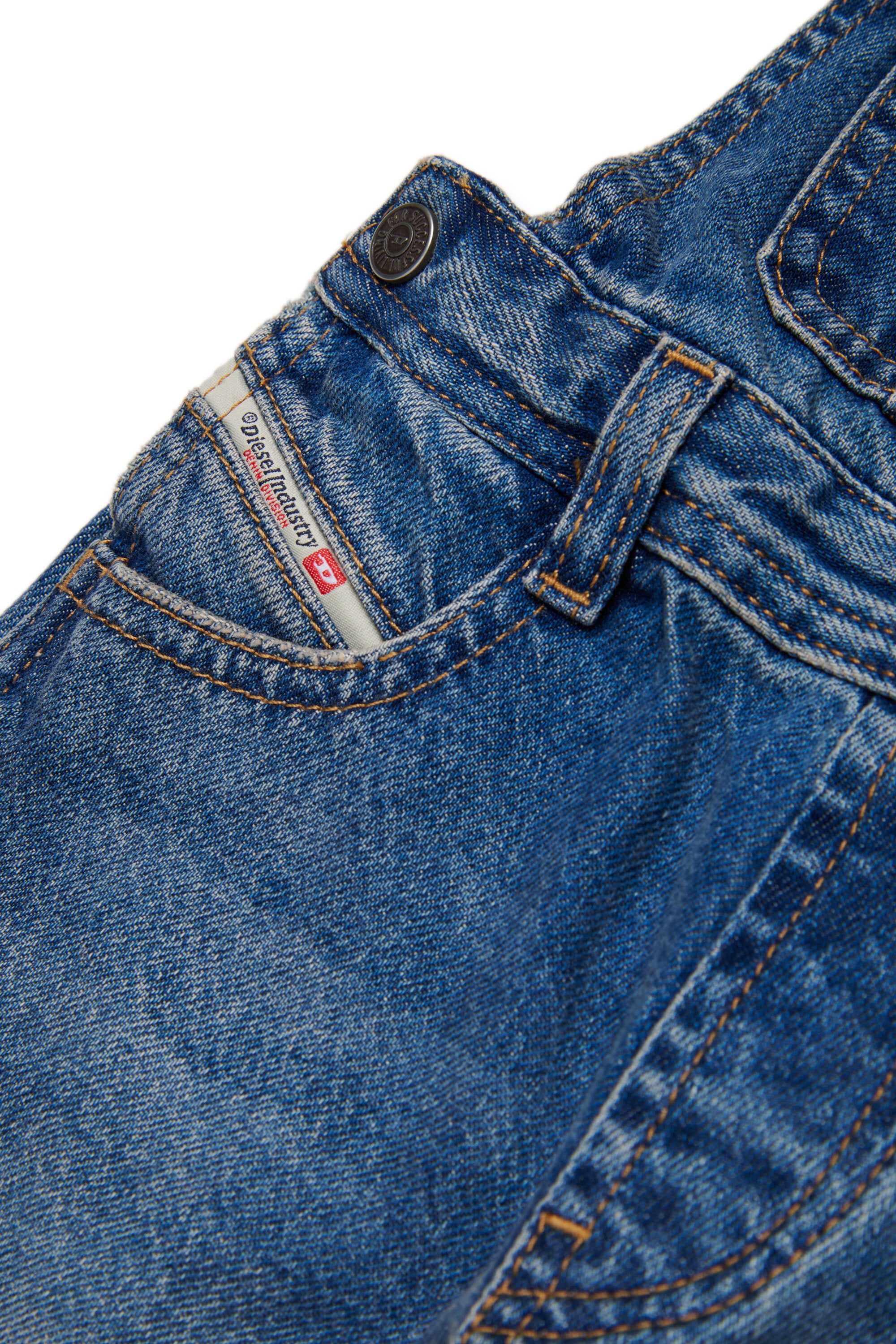 Denim overalls with logo