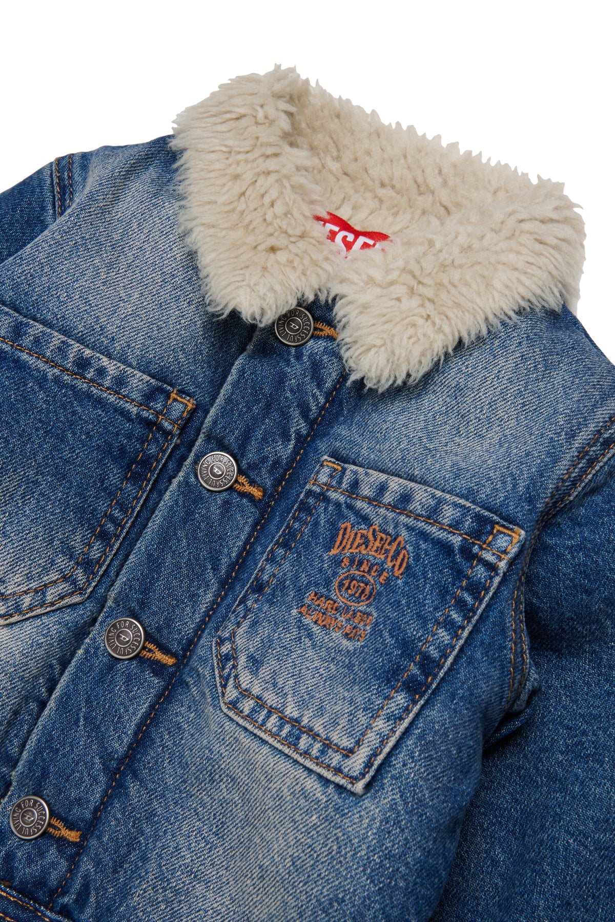 Denim jacket with printed logo