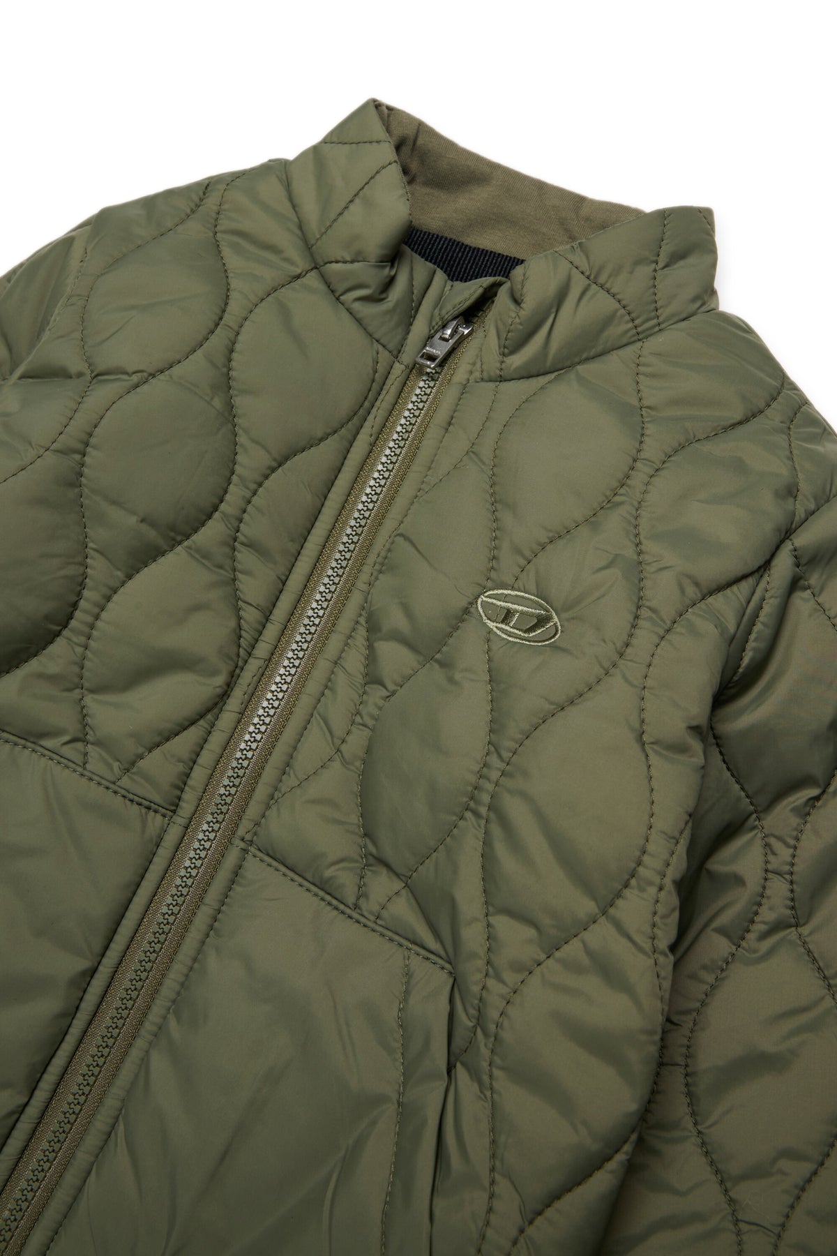 Padded jacket with printed logo