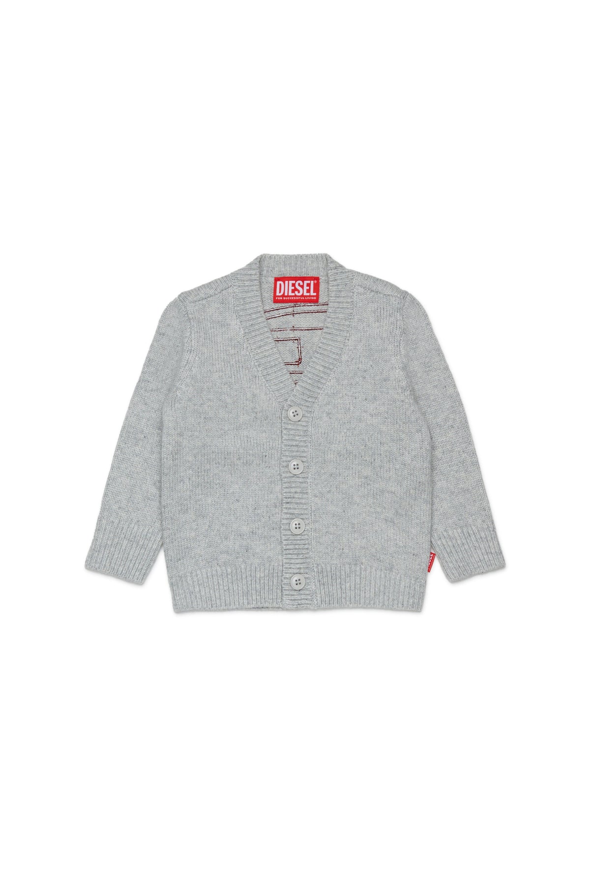 Cardigan with logo on the back