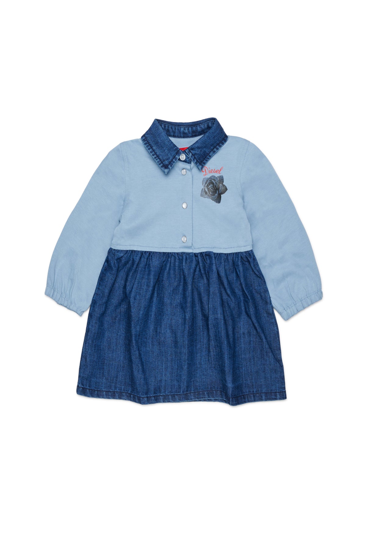 Dress with collar and logo