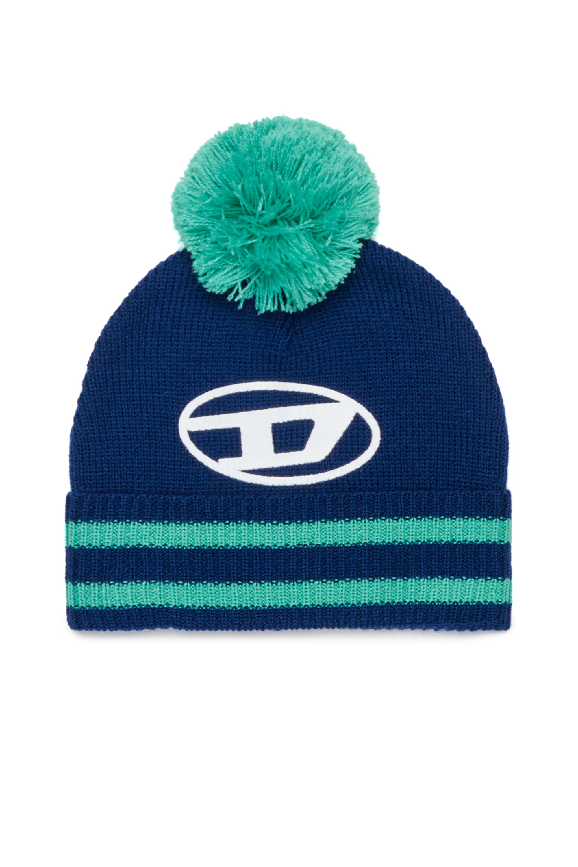 Pom-pom beanie with logo