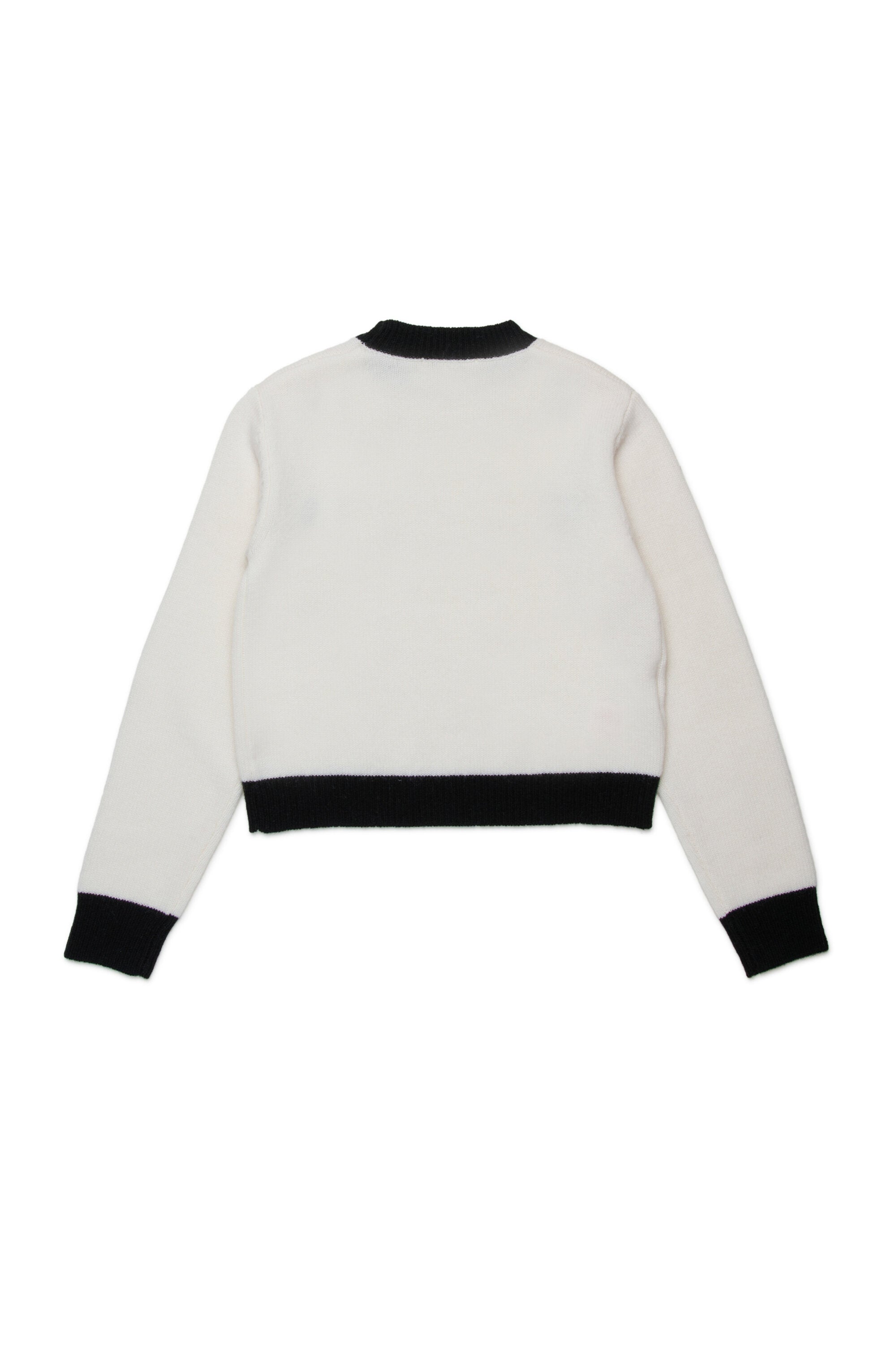 Colorblock wool-cashmere blend crew-neck sweater