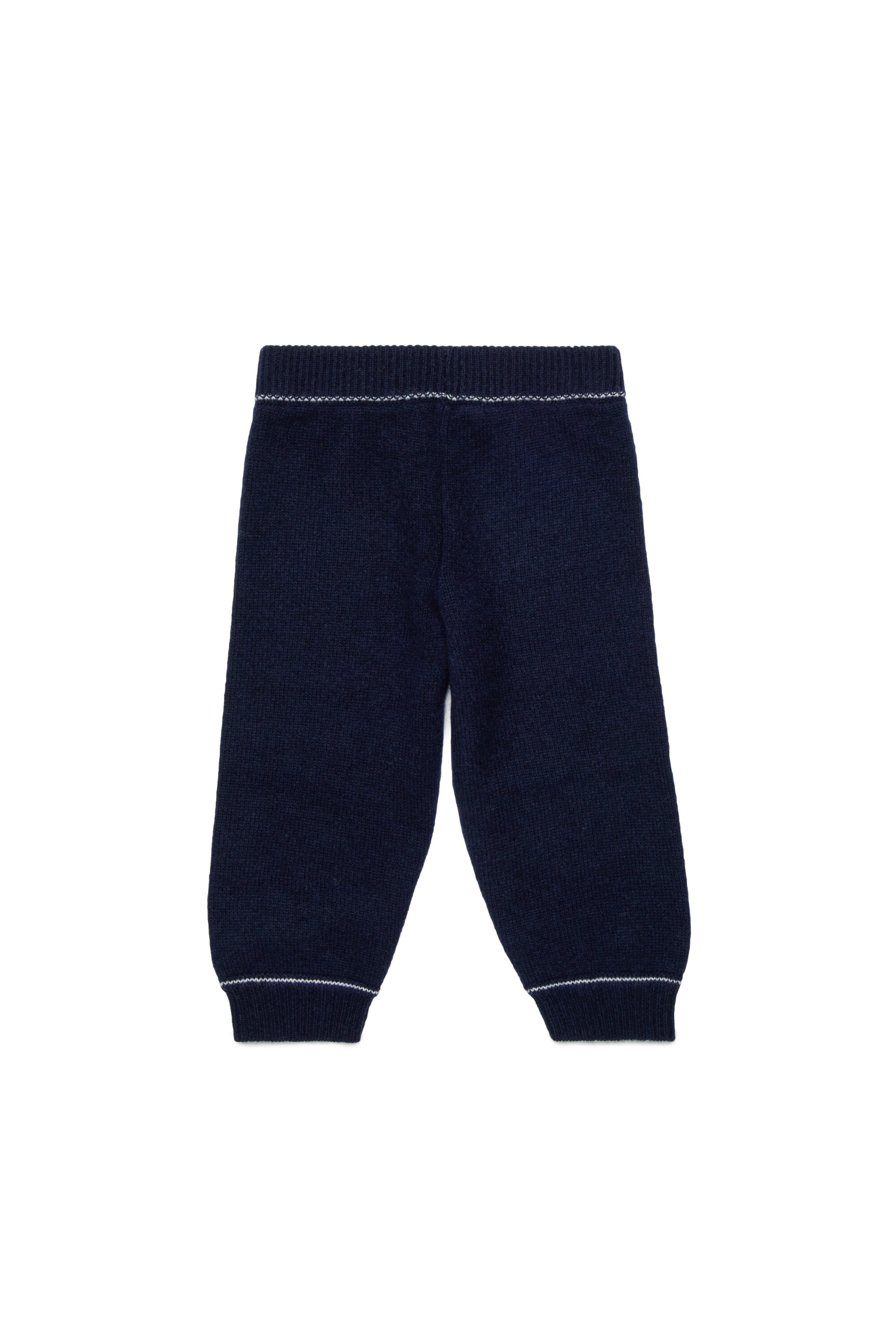 Wool-blend cashmere jogger pants with logo