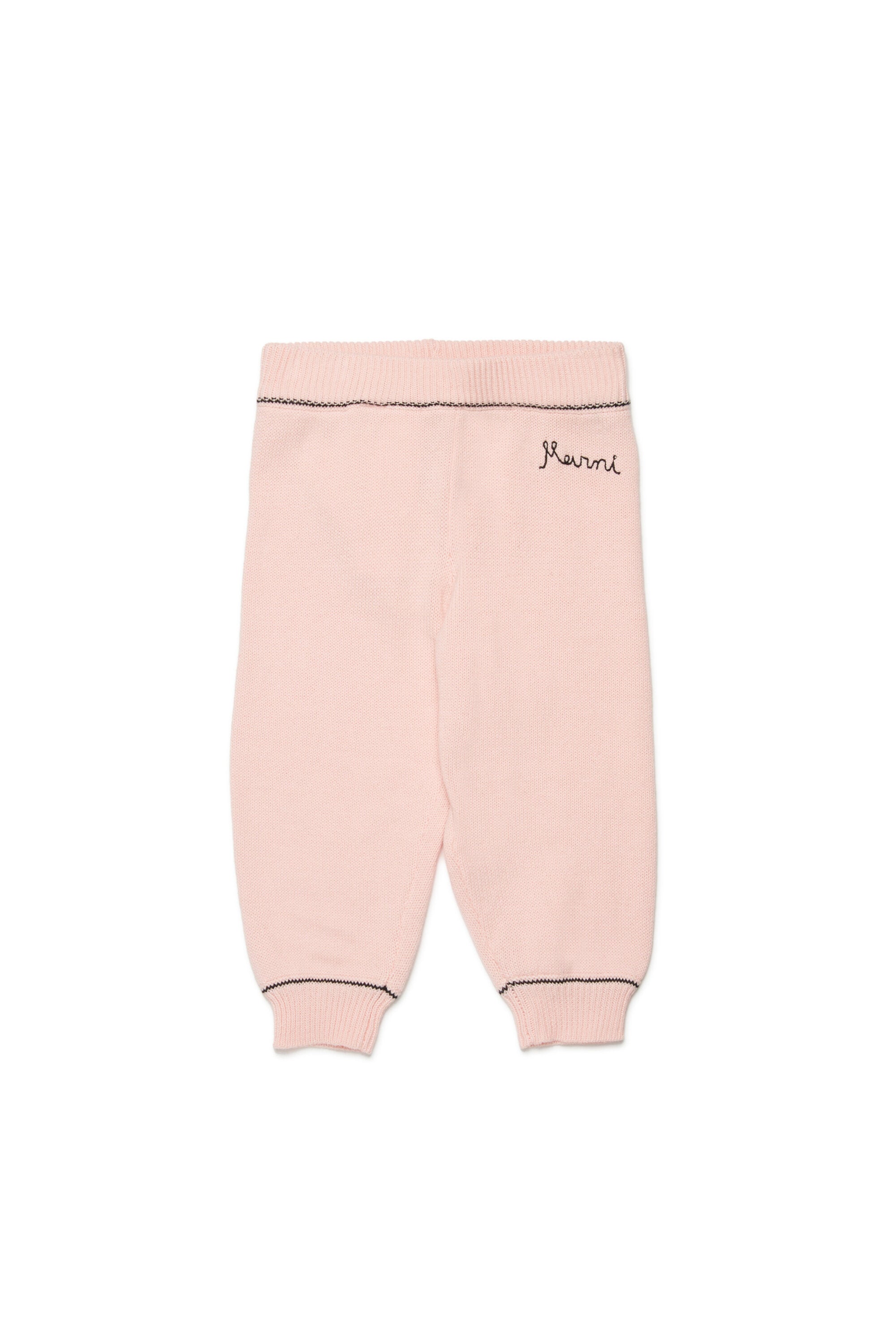 Knit pants with logo