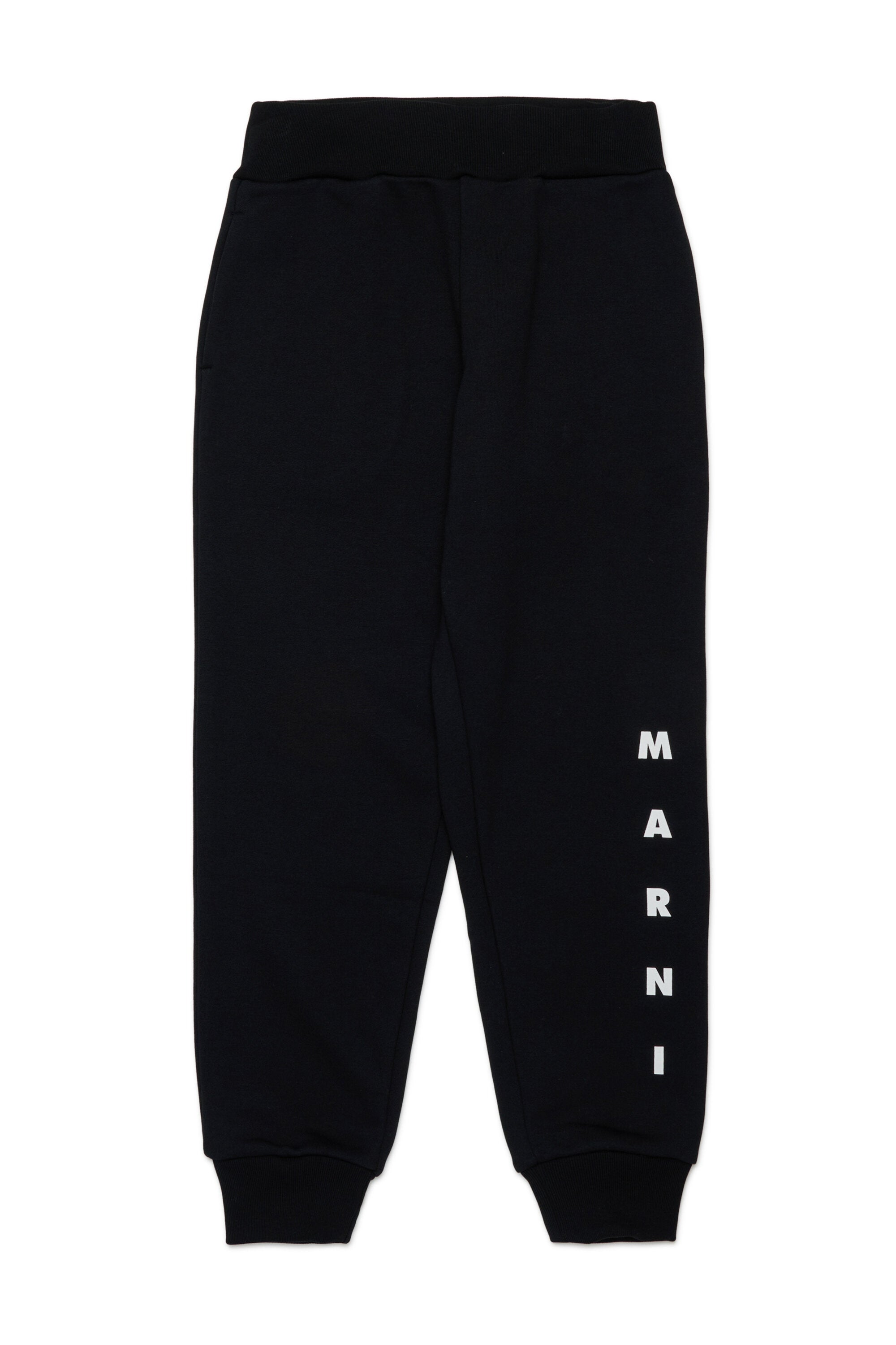 Fleece jogger pants with logo