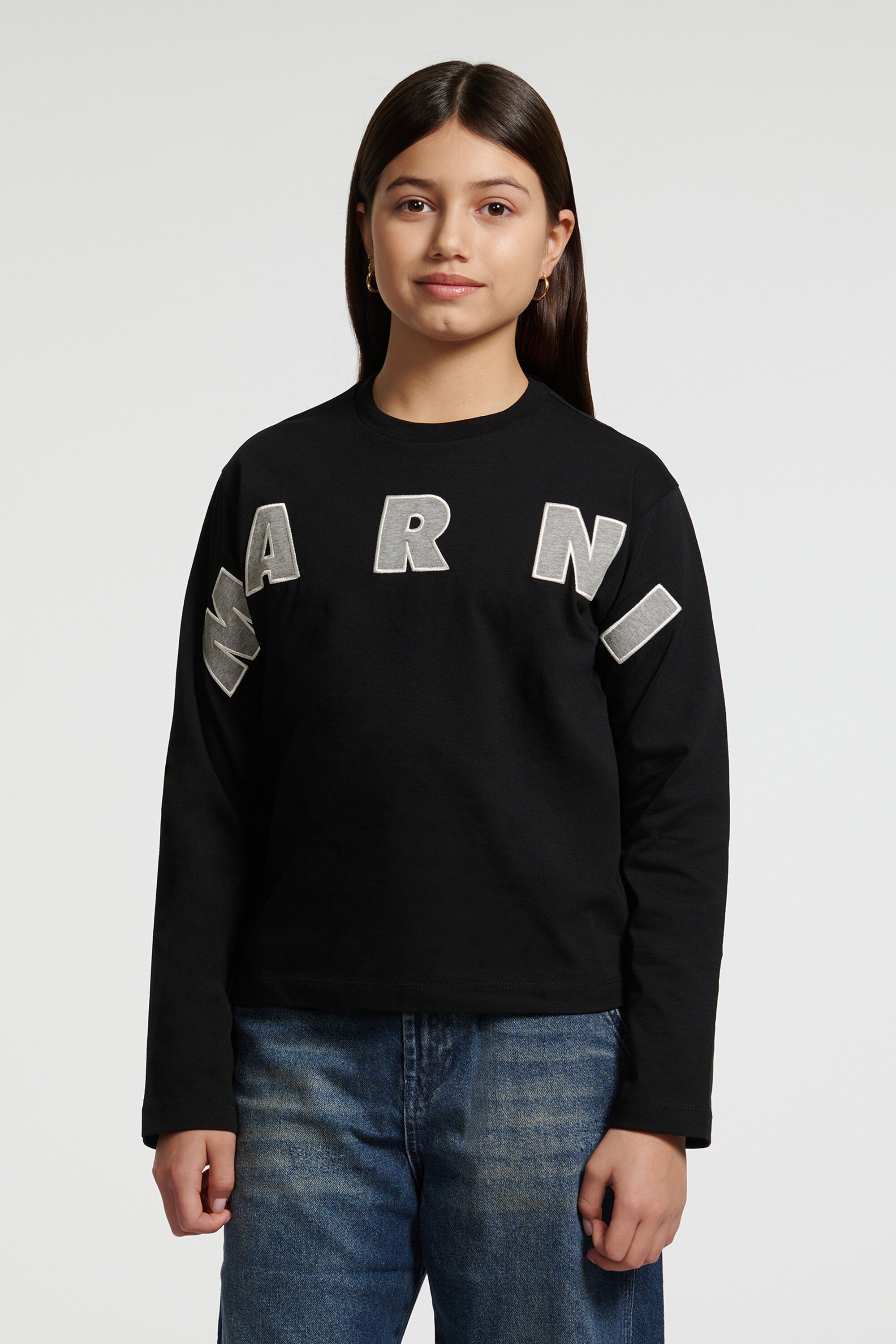 Long-sleeved T-shirt with embroidered logo