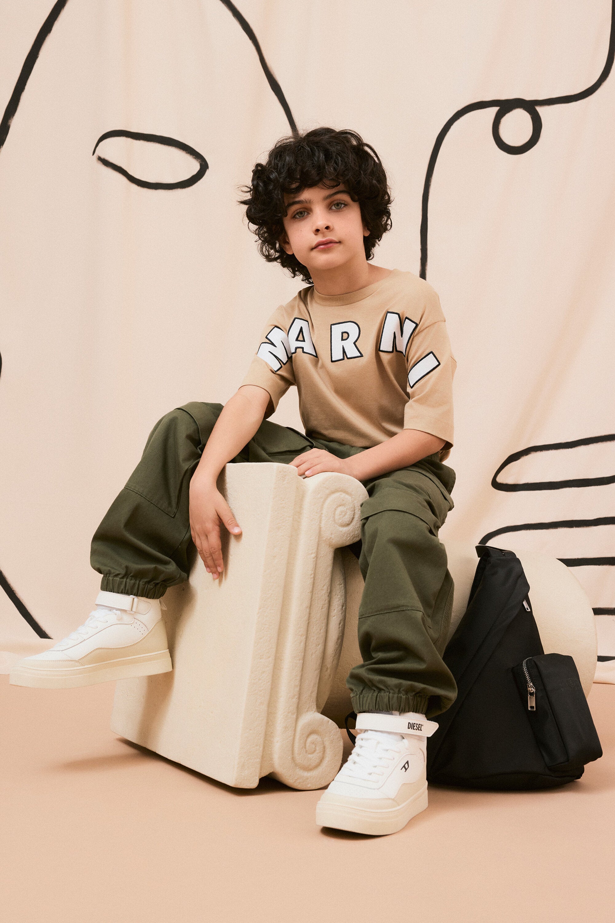 T-shirt with embroidered logo