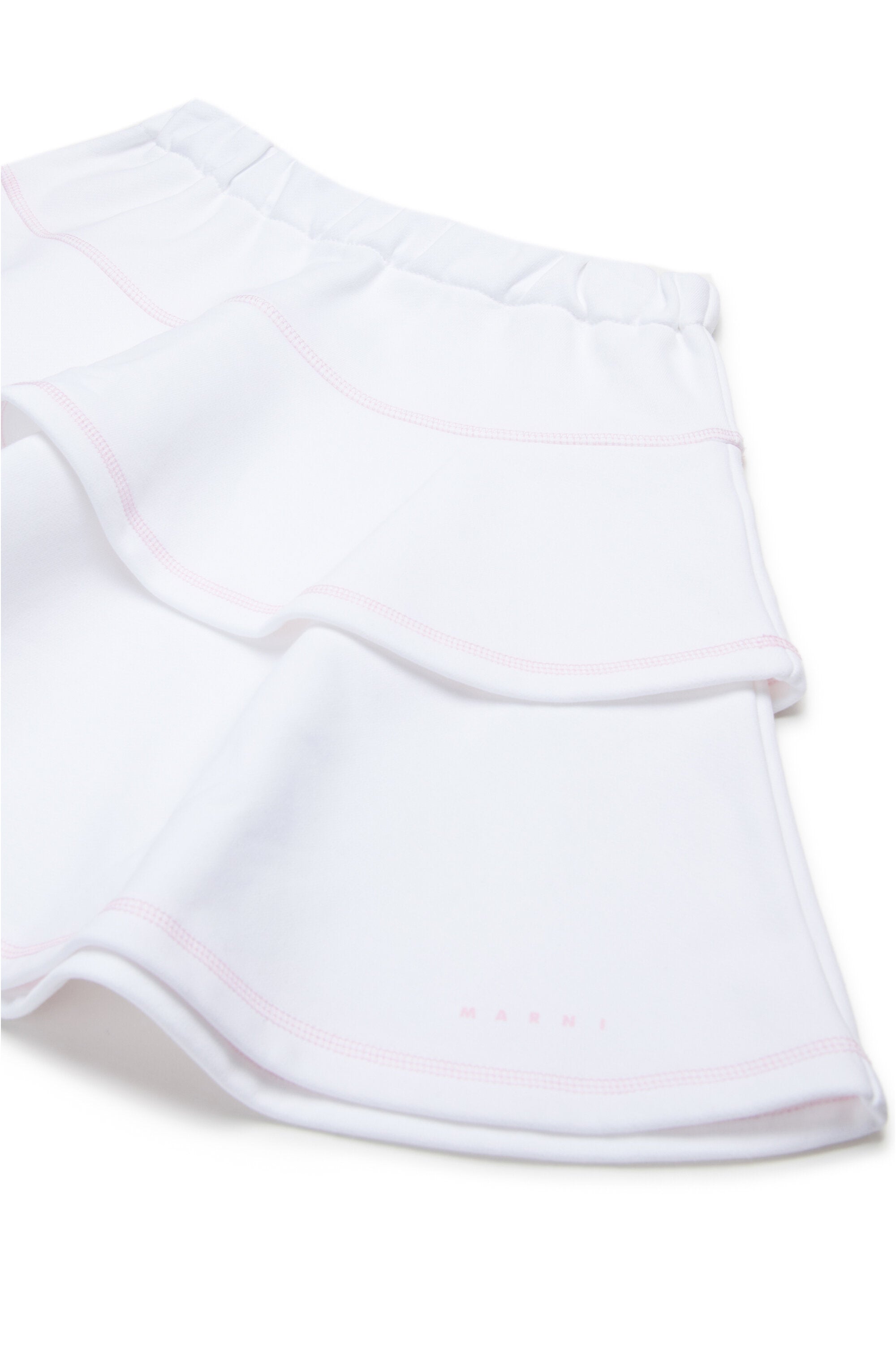 Double flounces fleece skirt