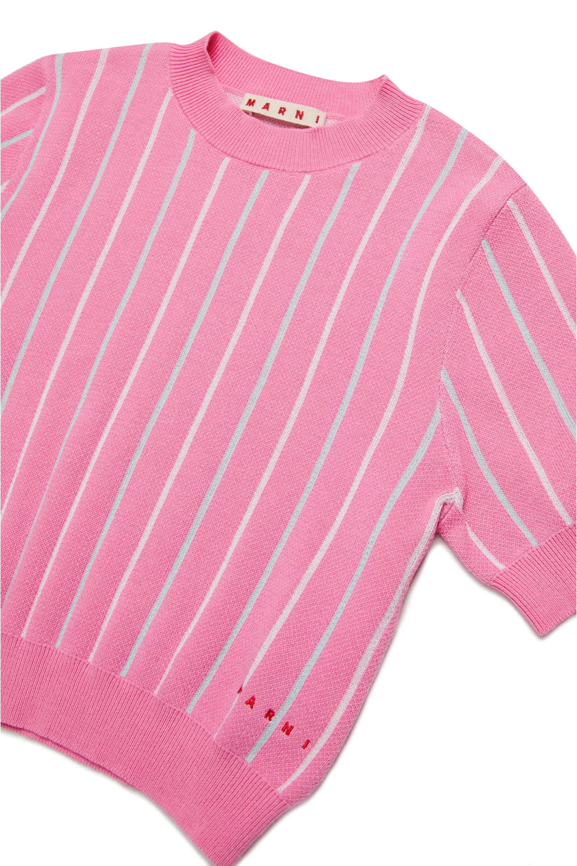 Knit tops with vertical stripes