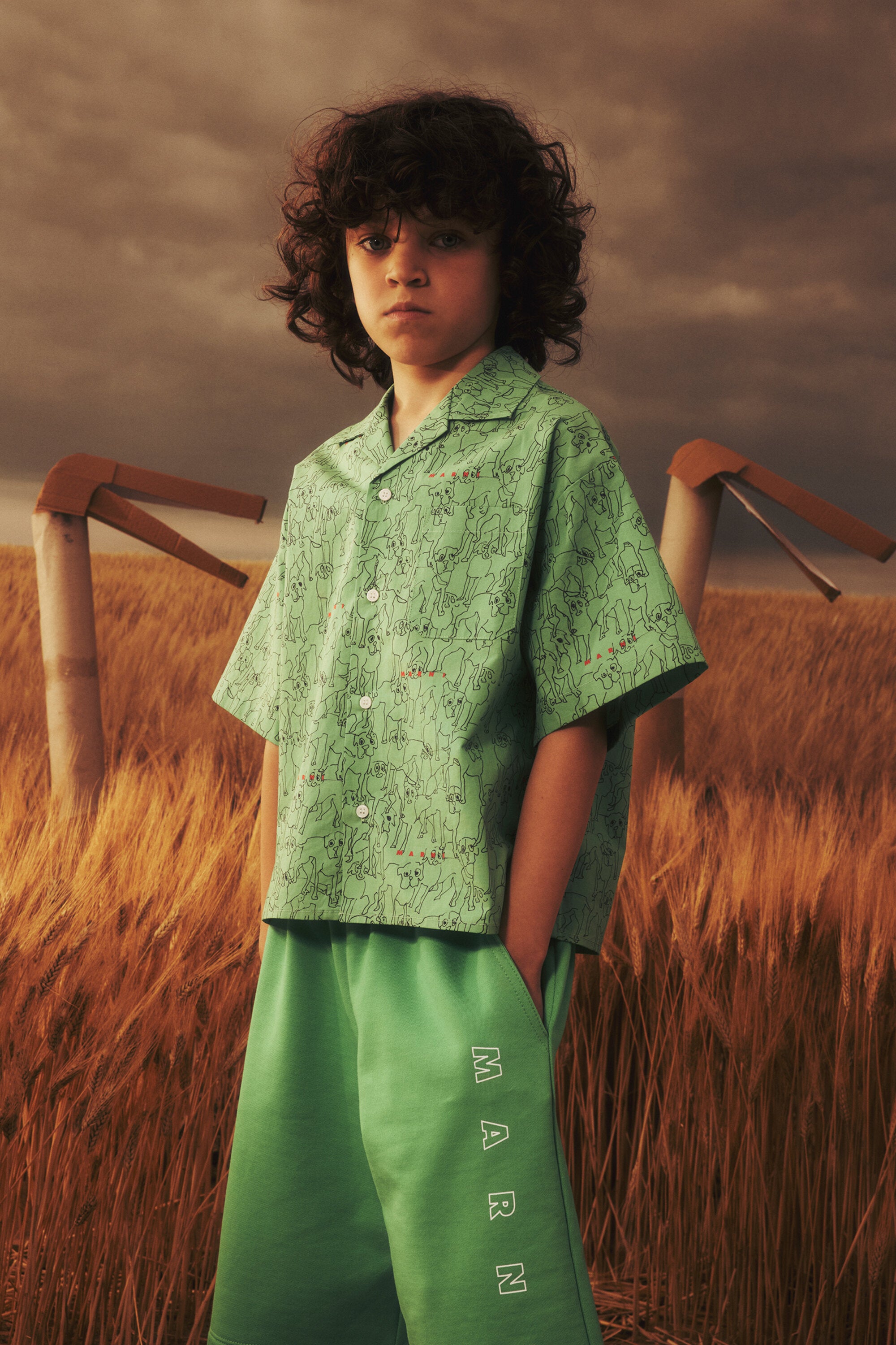 Bowling shirt in allover poplin Joy