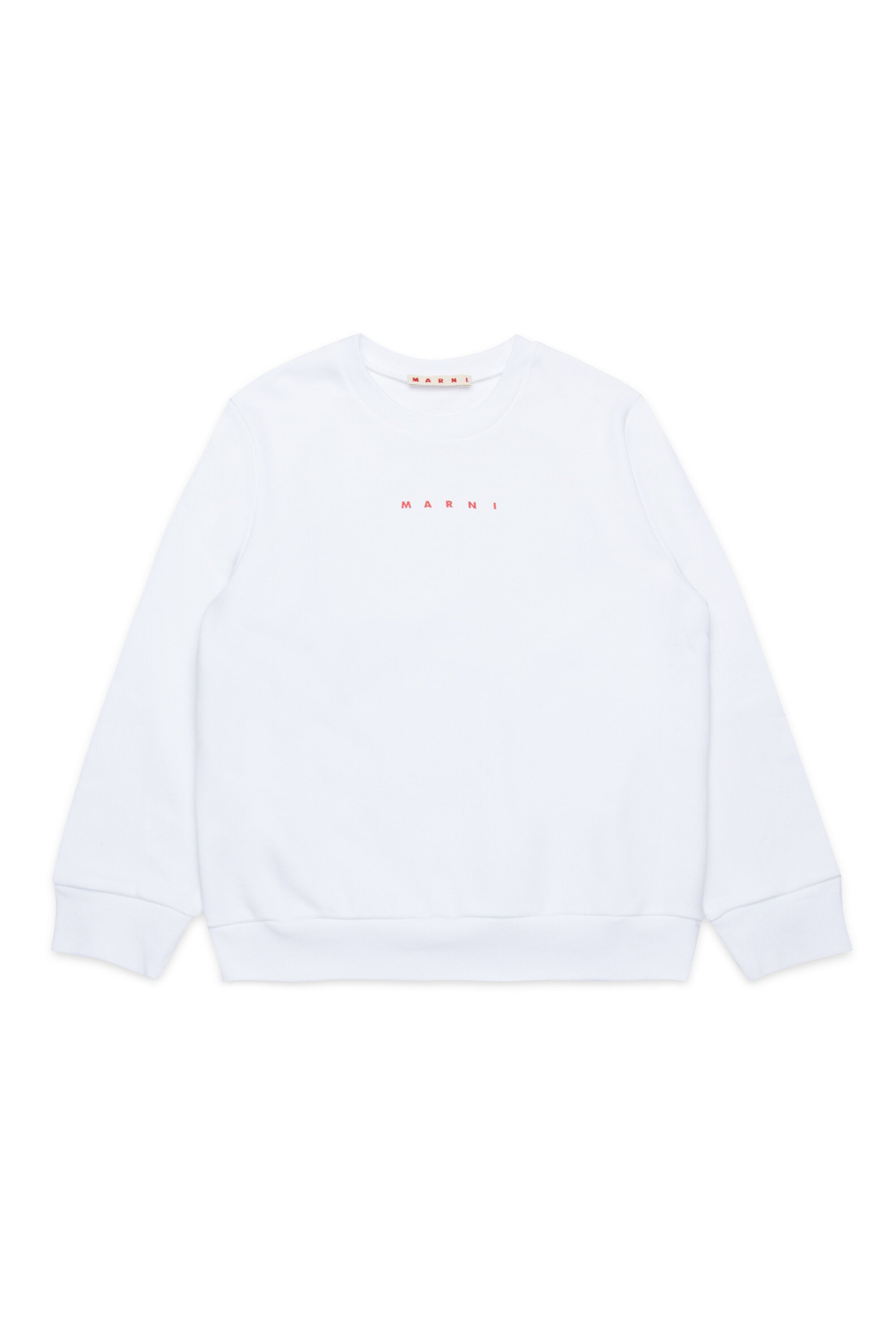 Crew-neck sweatshirt branded with logo