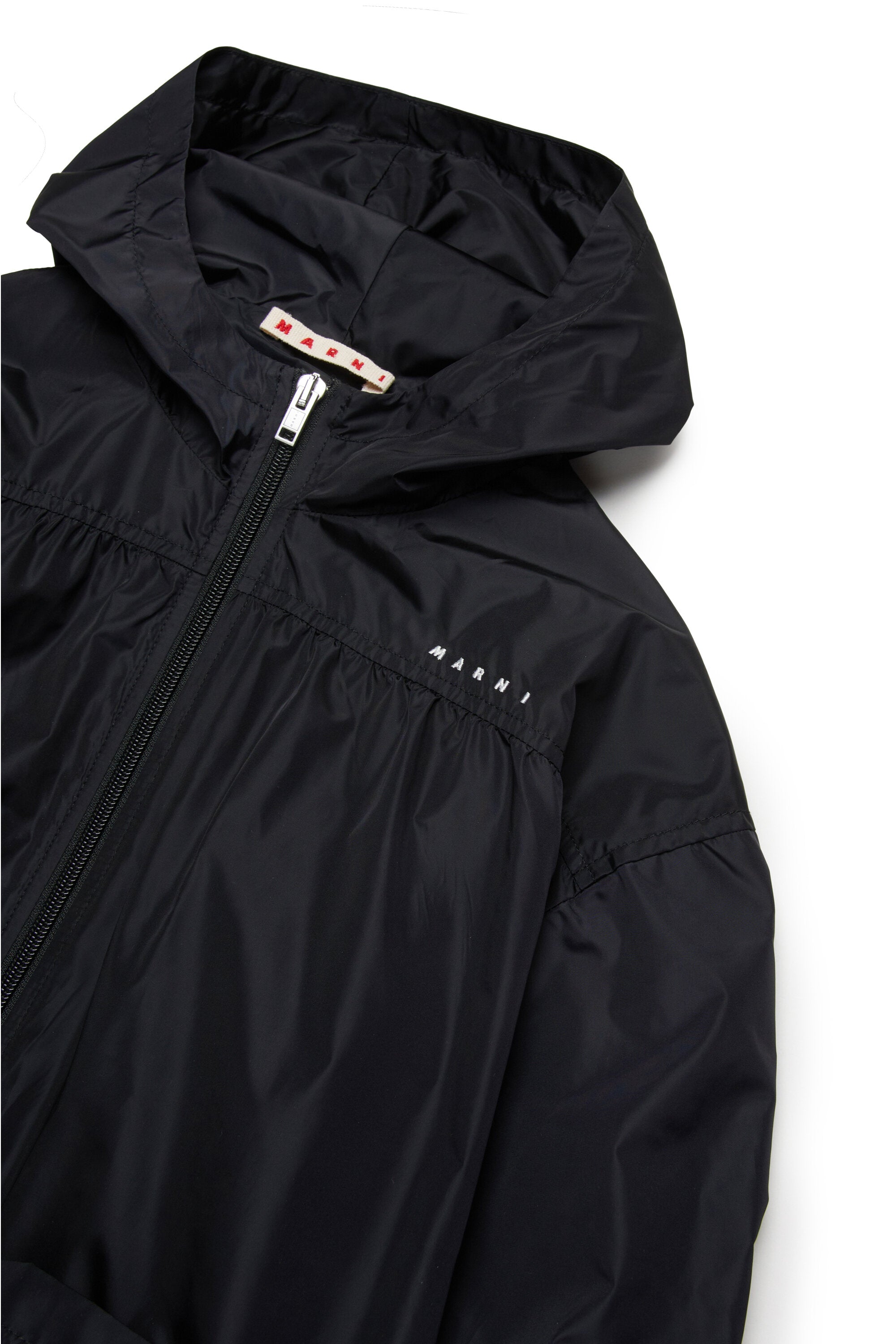 Long branded windbreaker jacket