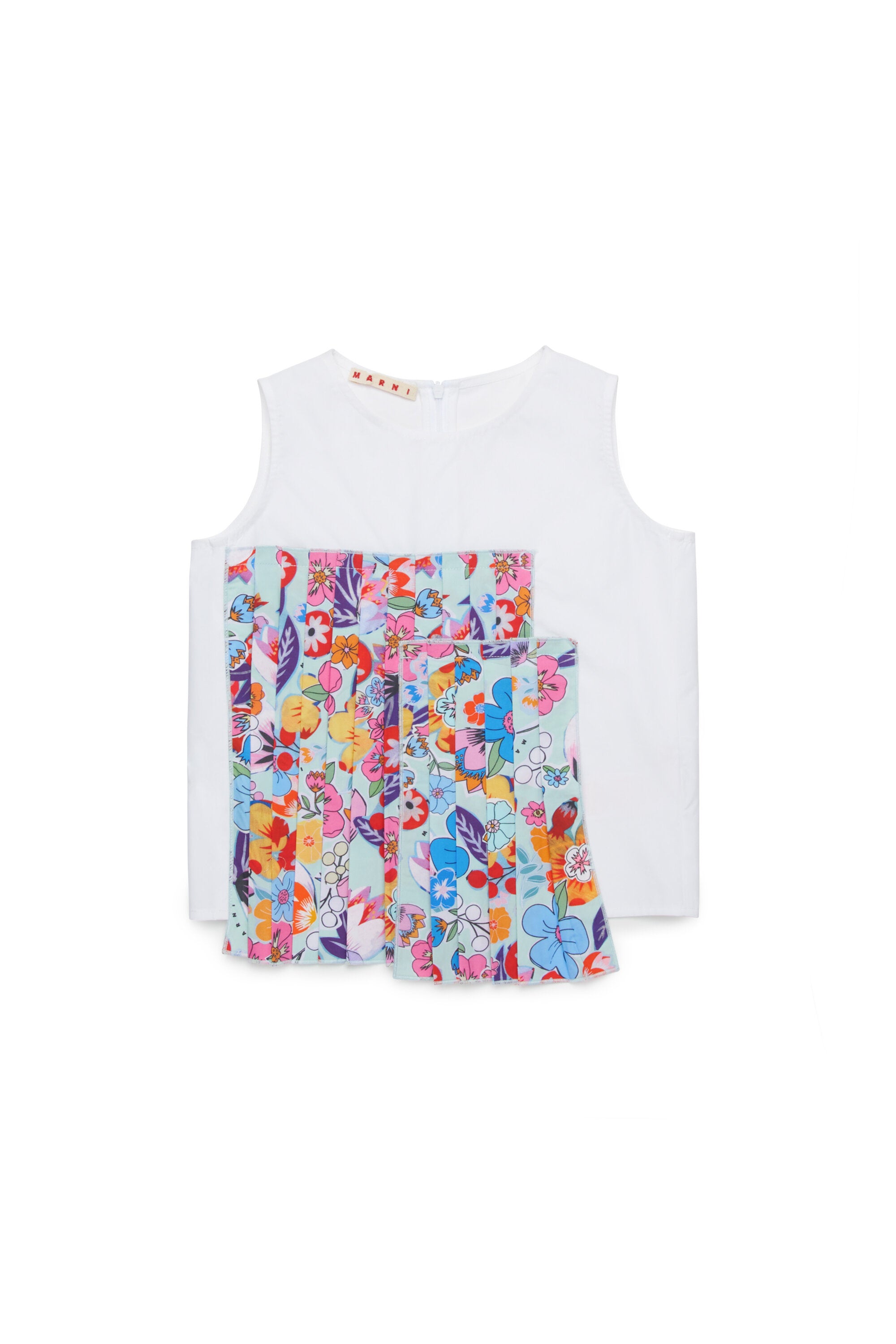 Sleeveless T-shirt with allover pleats Holiday