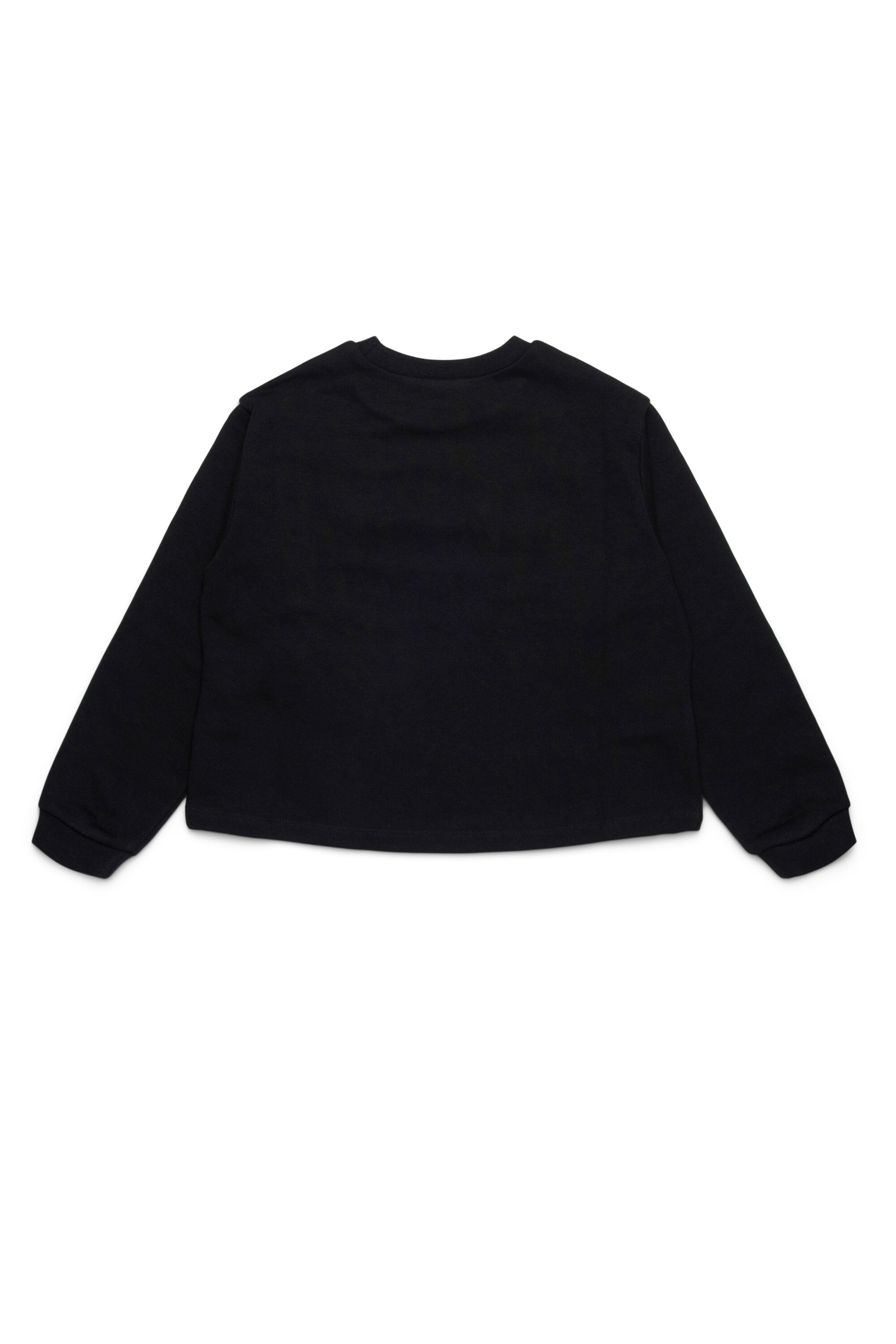 Crew-neck sweatshirt branded in Rhinestones