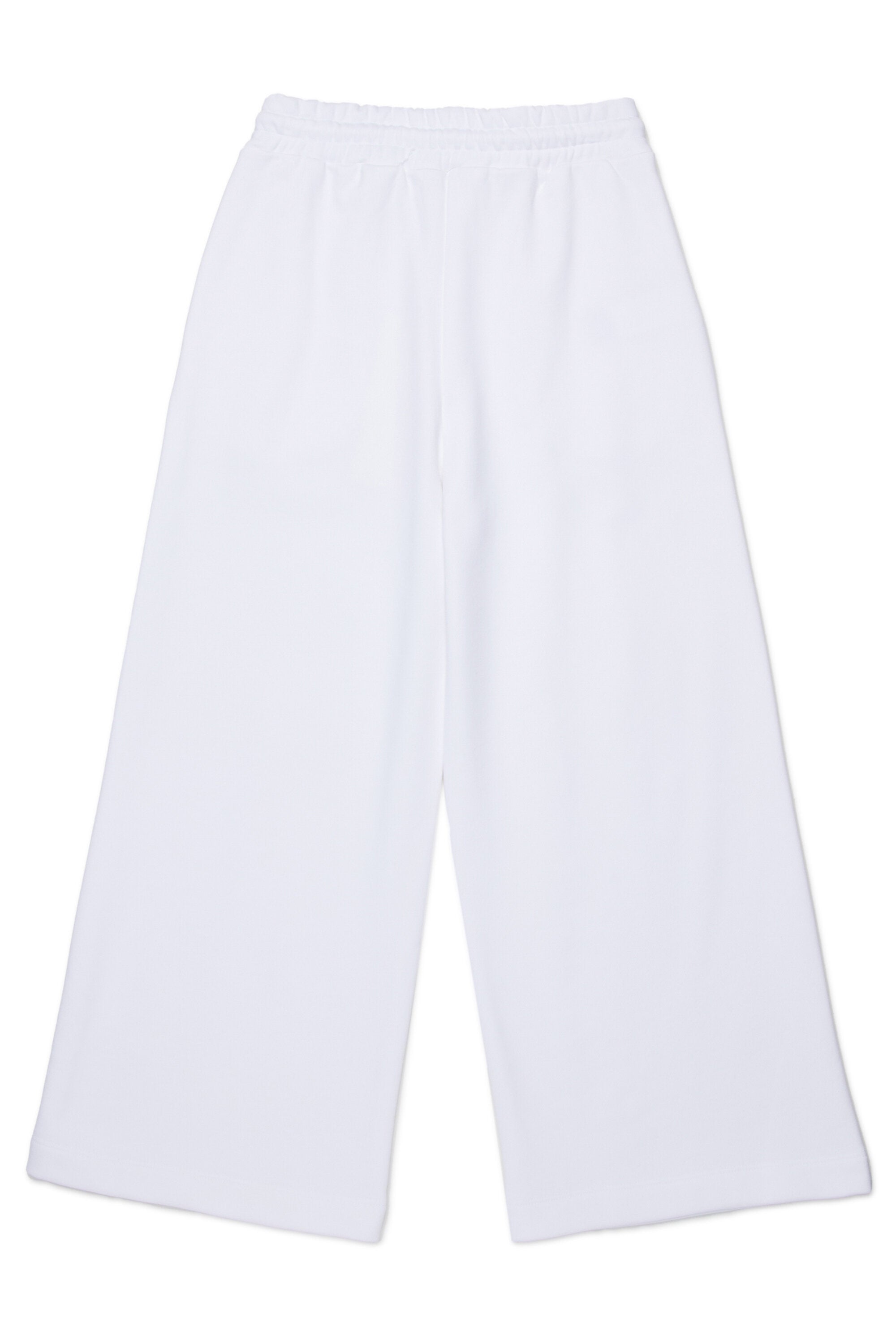 Branded fleece wide-leg pants