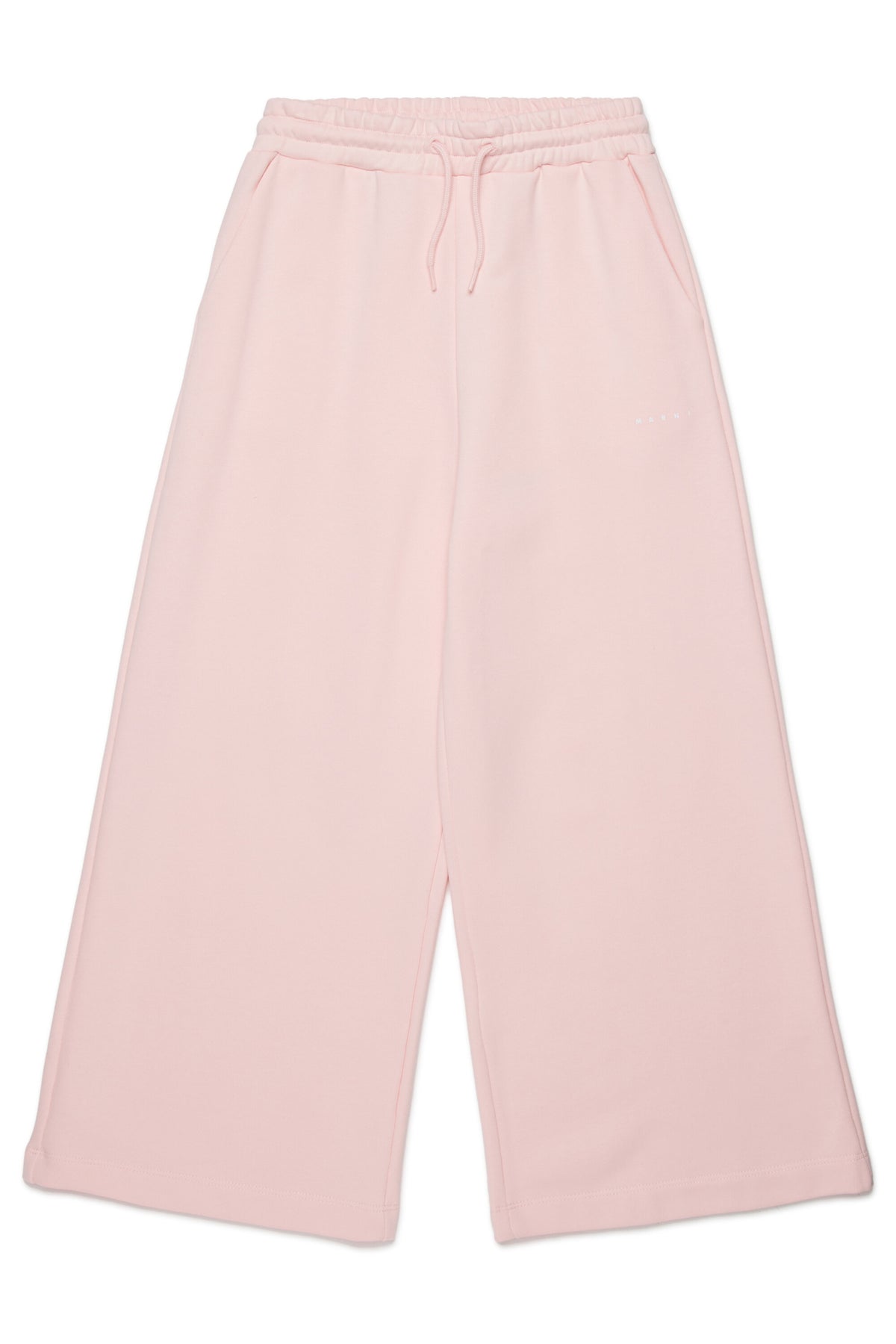 Branded fleece wide-leg pants
