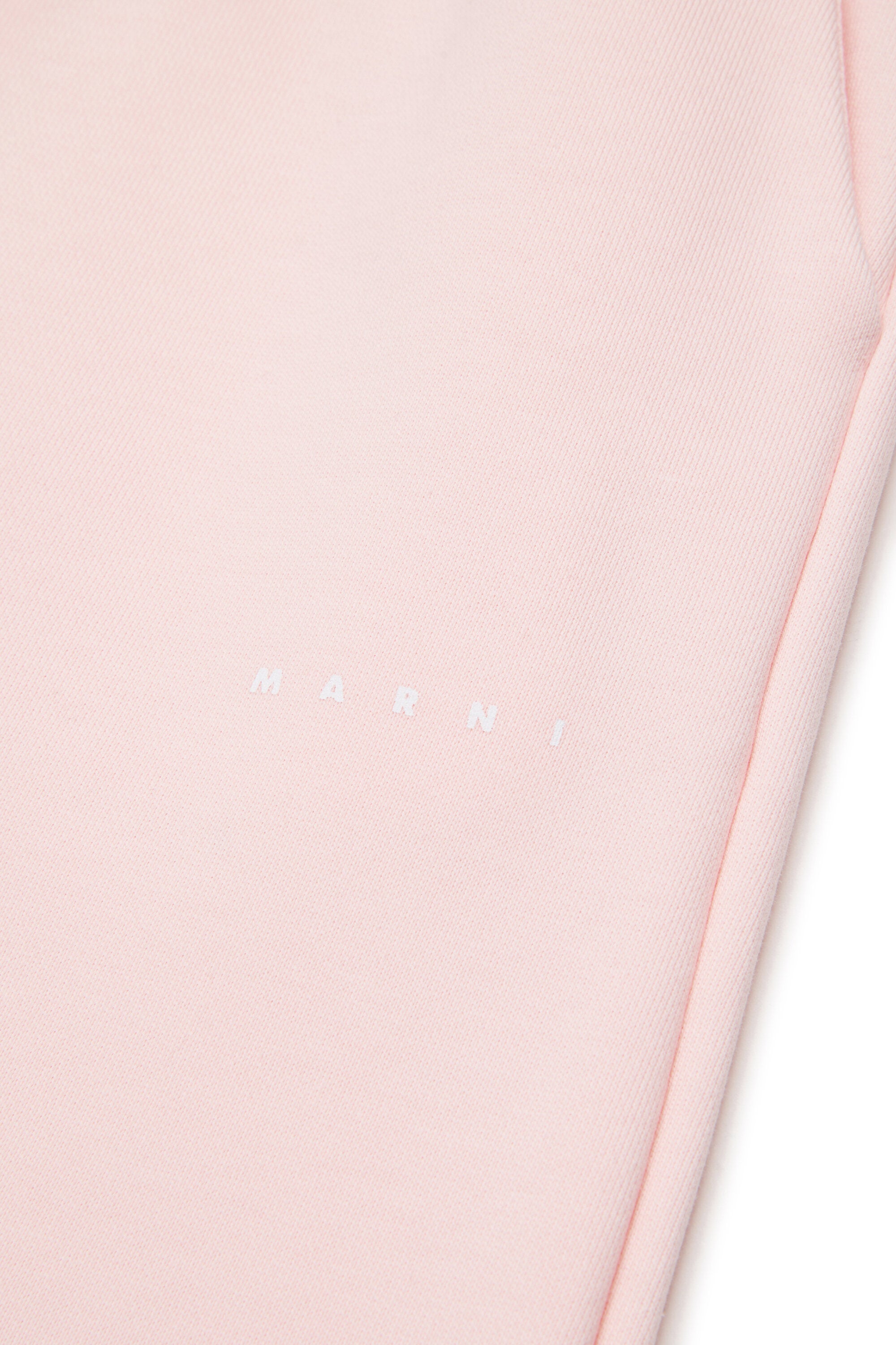 Branded fleece wide-leg pants