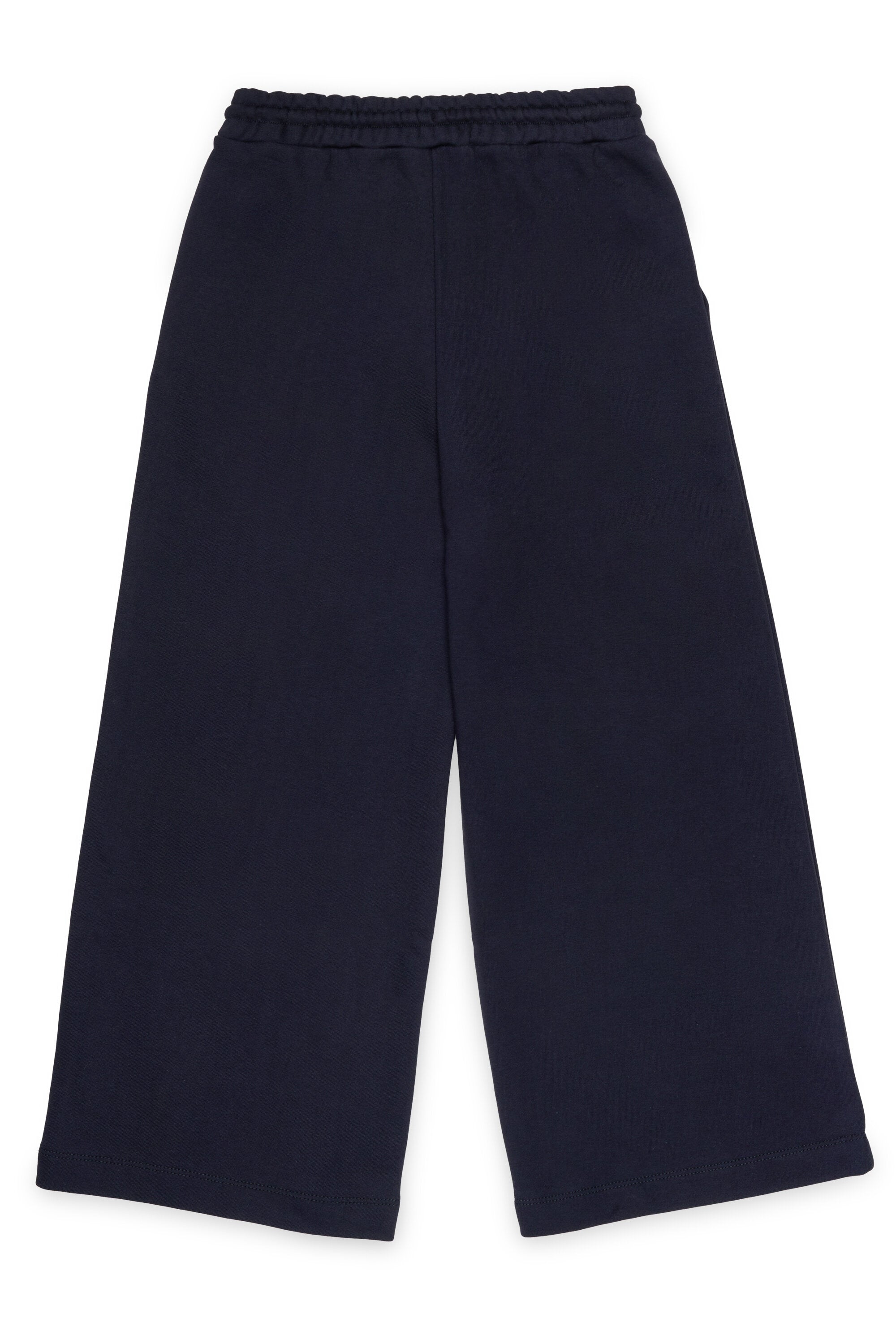 Branded fleece wide-leg pants