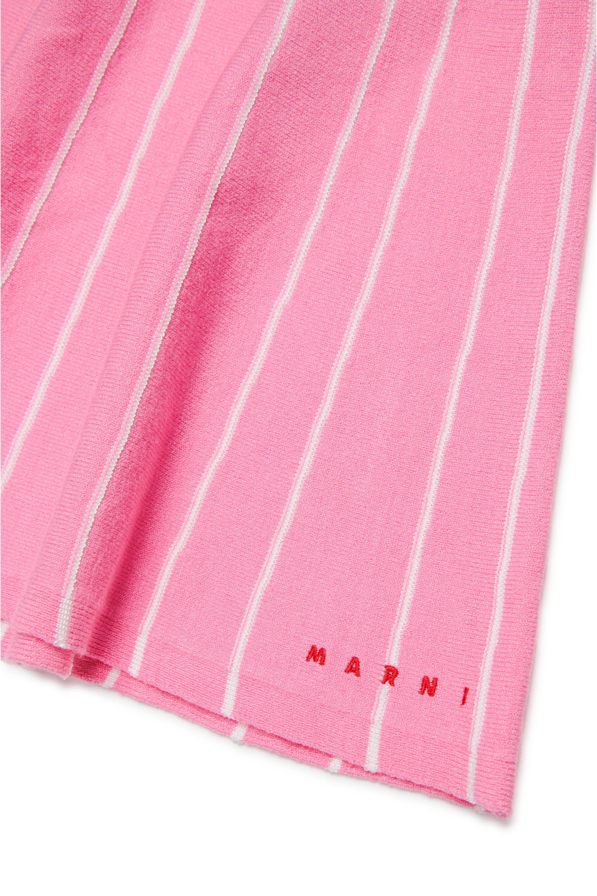 Striped knit mini skirt