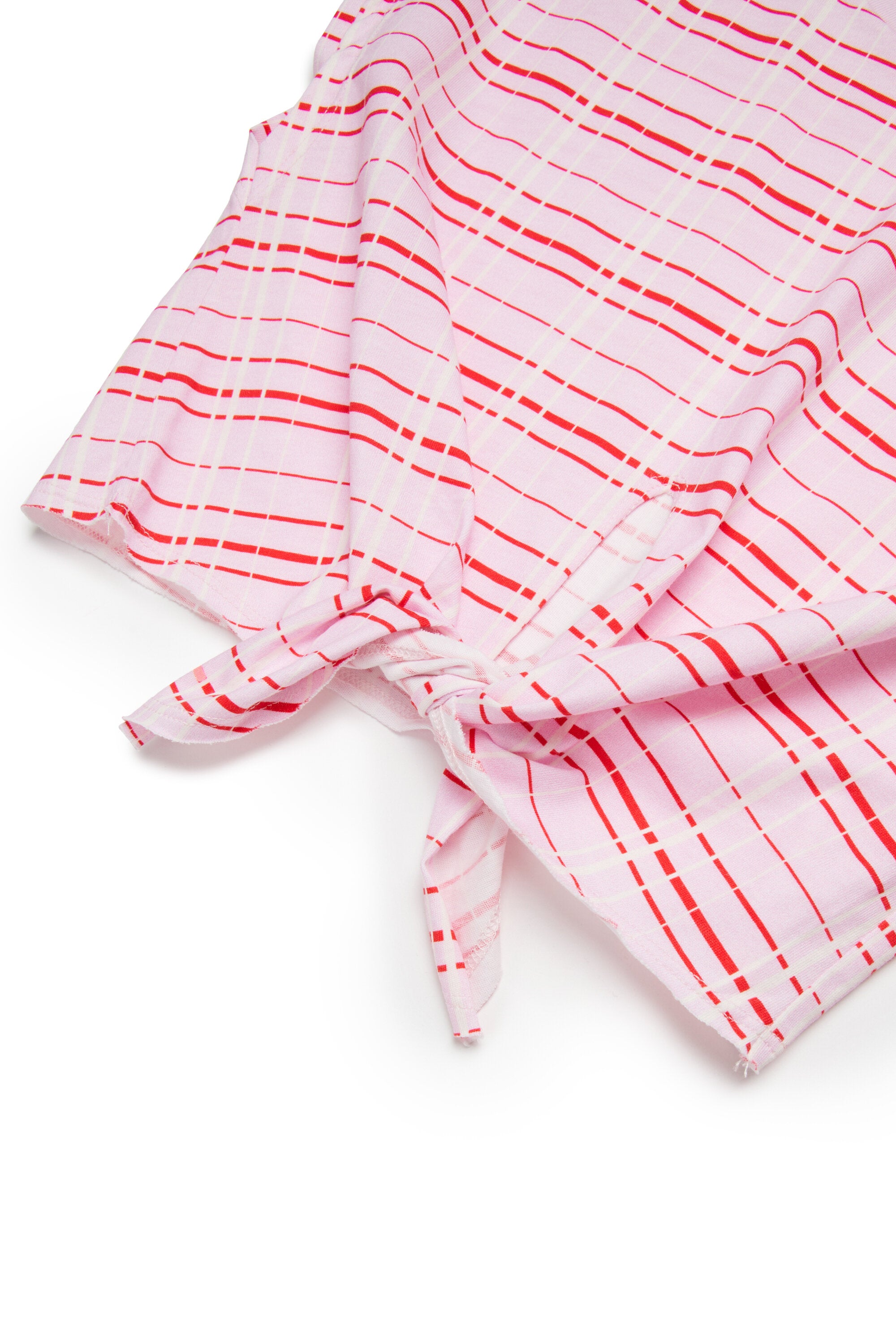 T-shirt with knotted allover Check