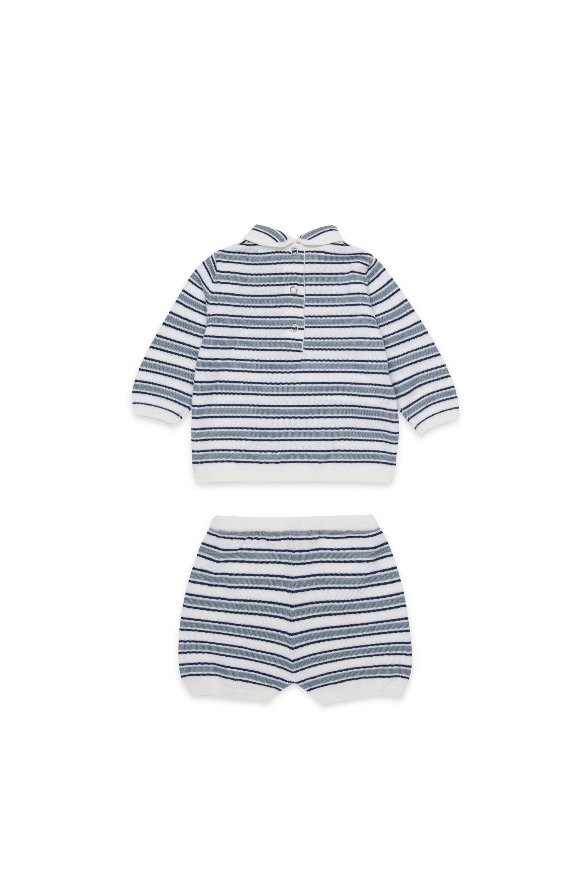 Allover striped wool tracksuit set