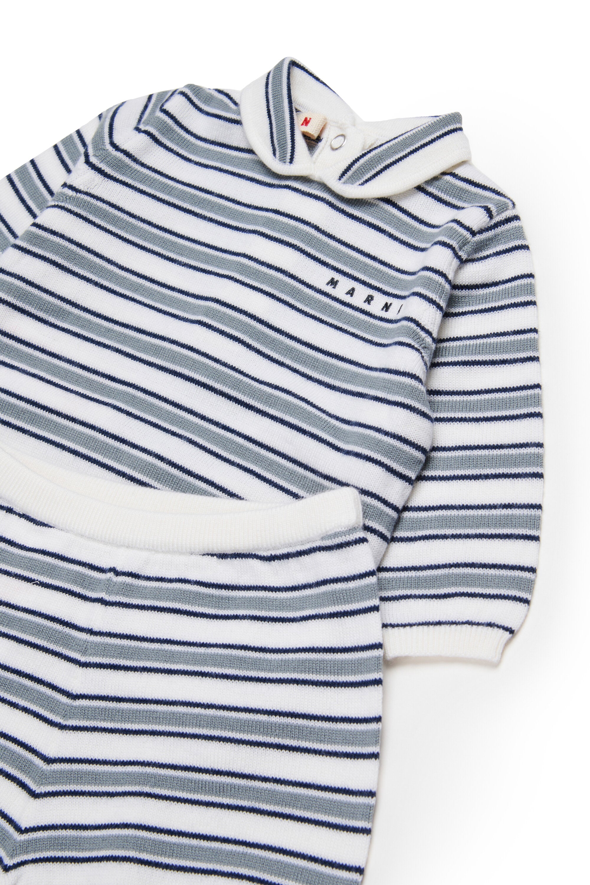 Allover striped wool tracksuit set