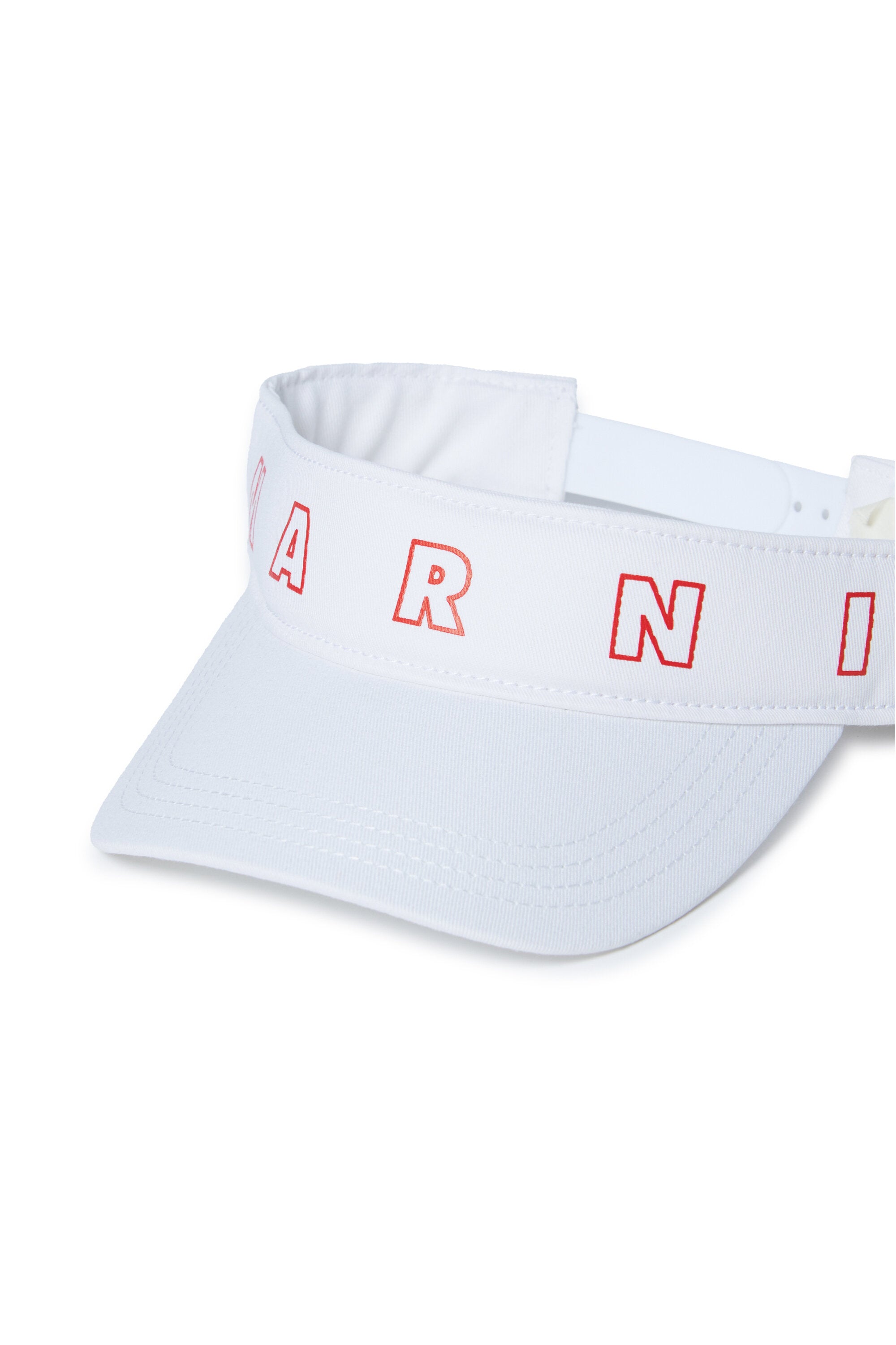 Branded gabardine visor with Marni Outline logo