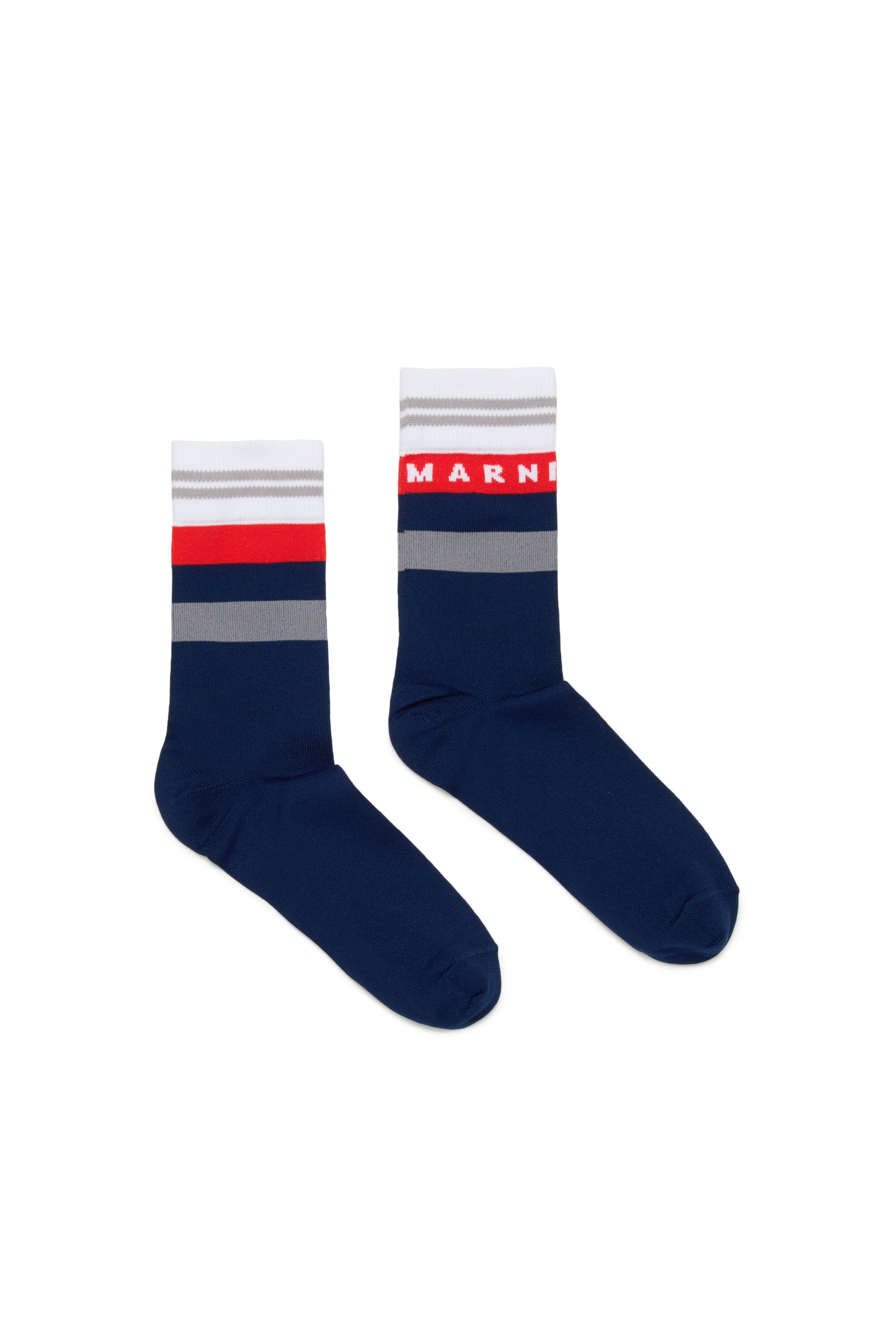 Logo branded nylon socks