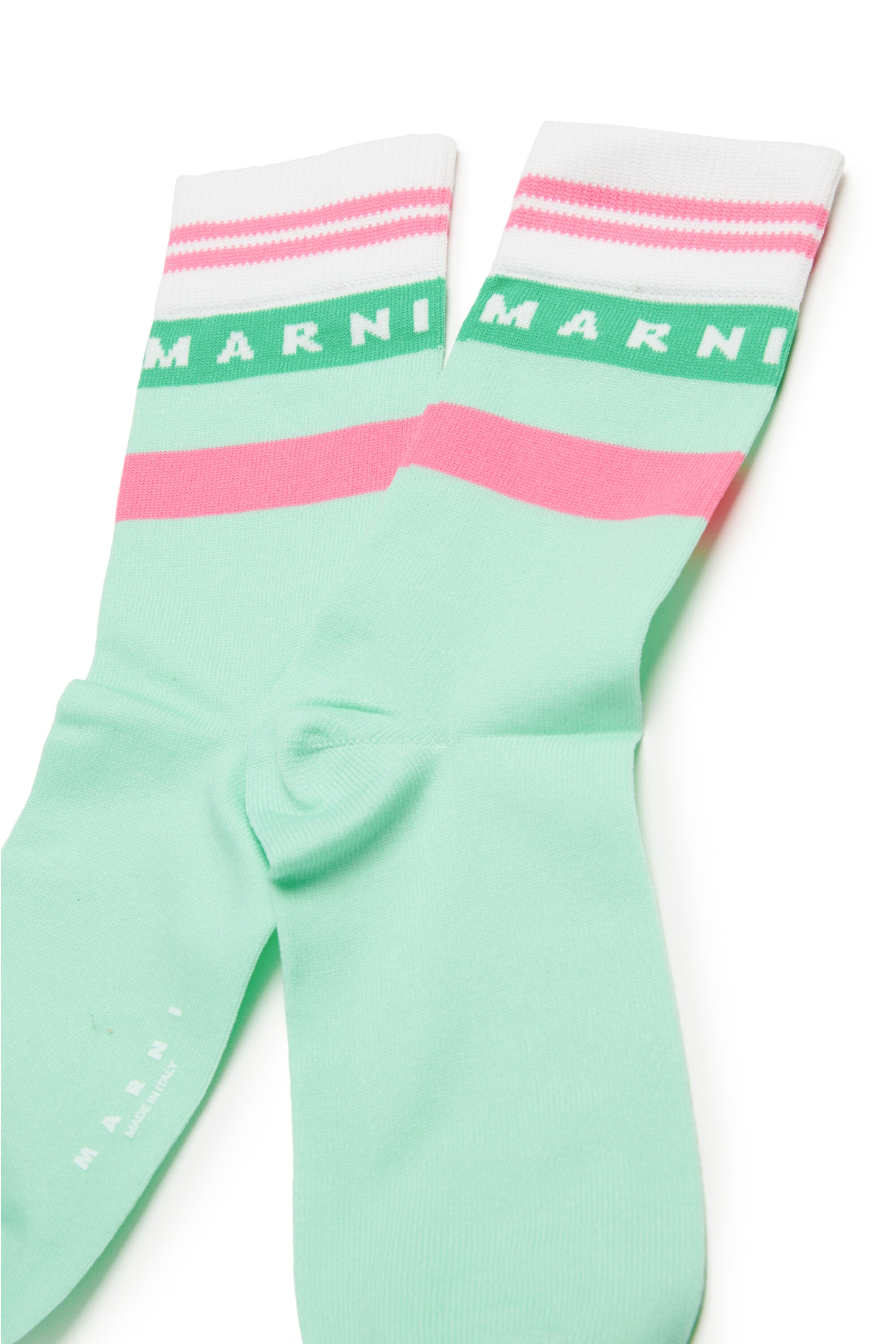 Logo branded nylon socks