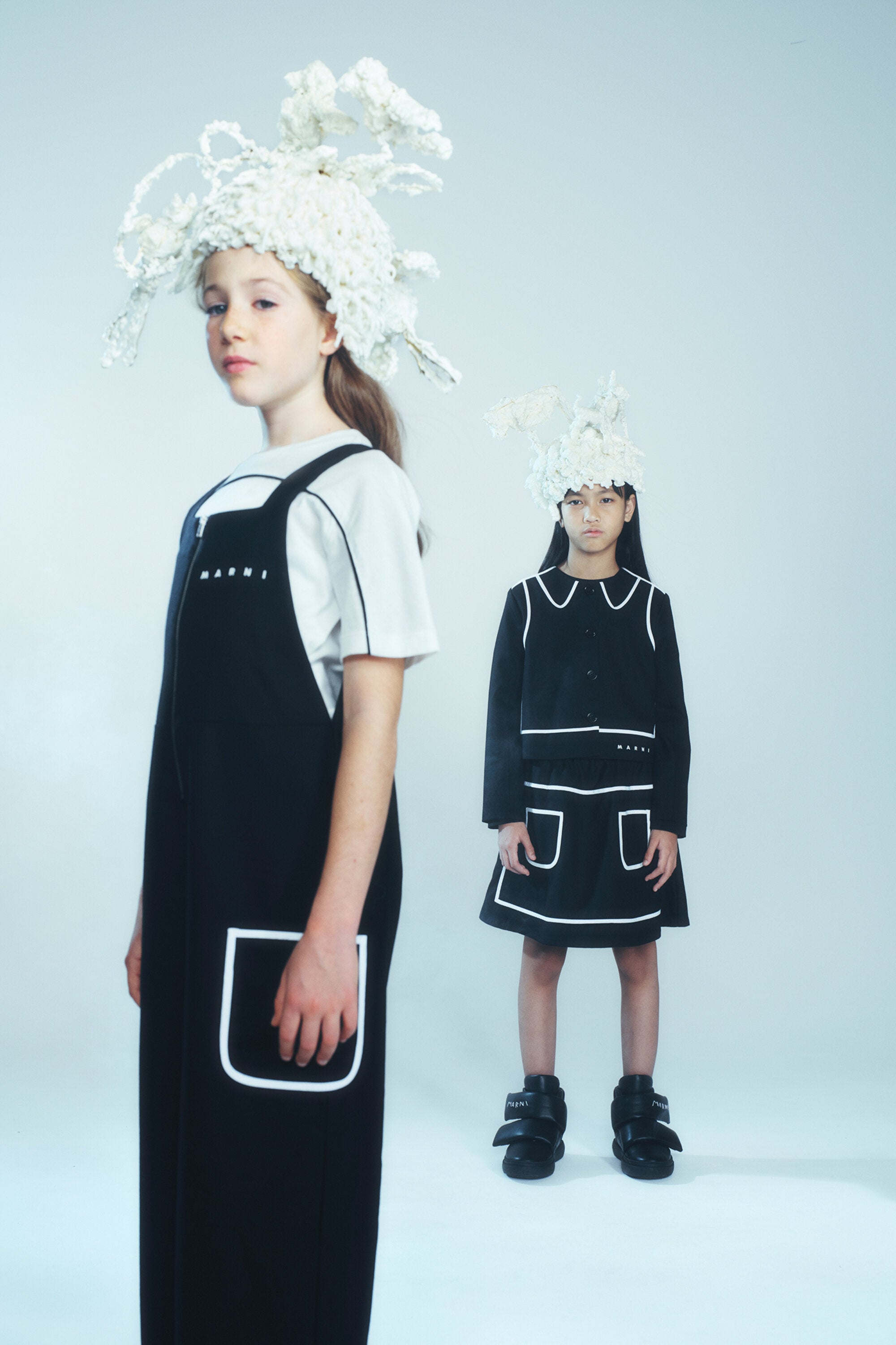 Flannel dungarees with contrasting details