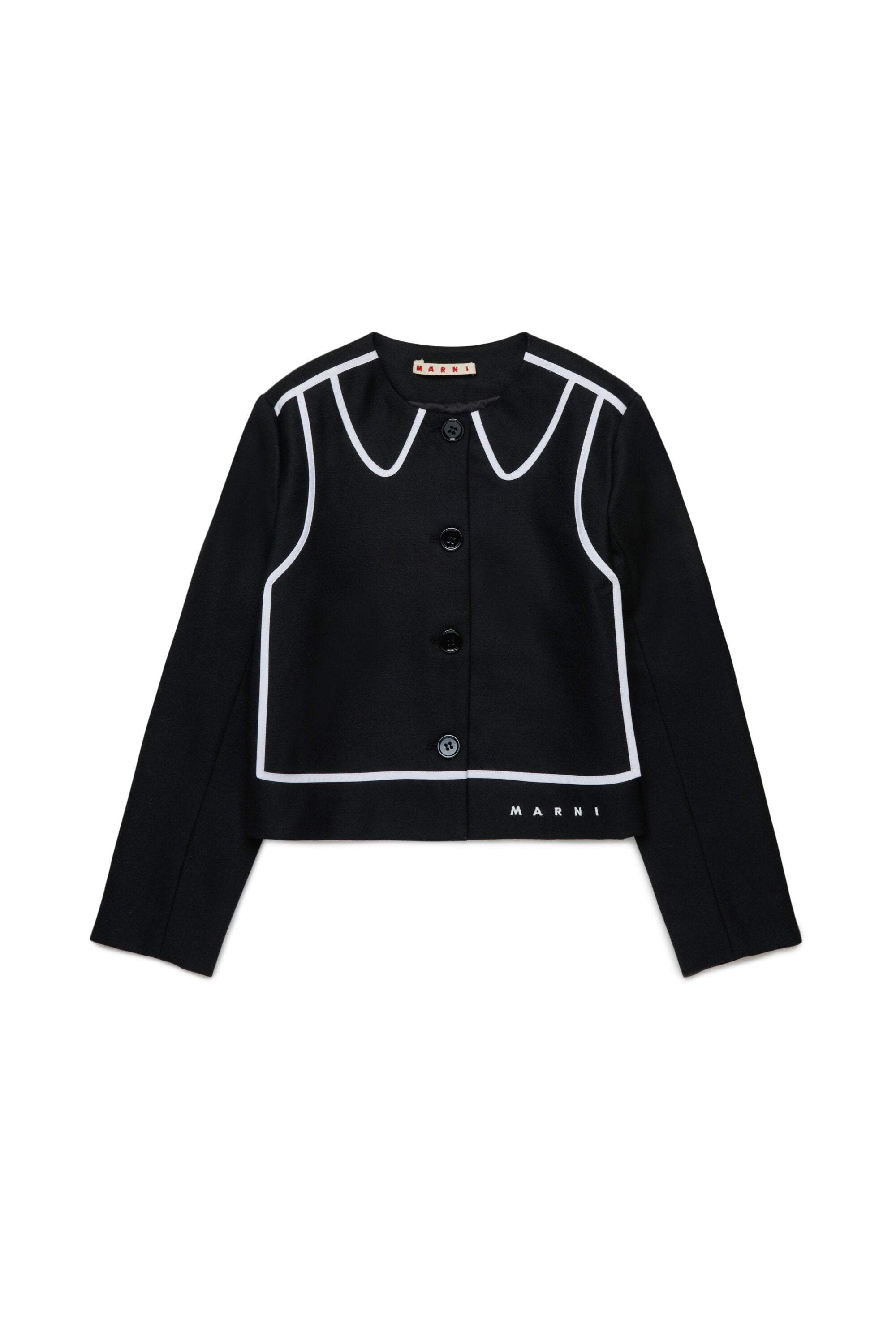 Flannel jacket with contrasting details