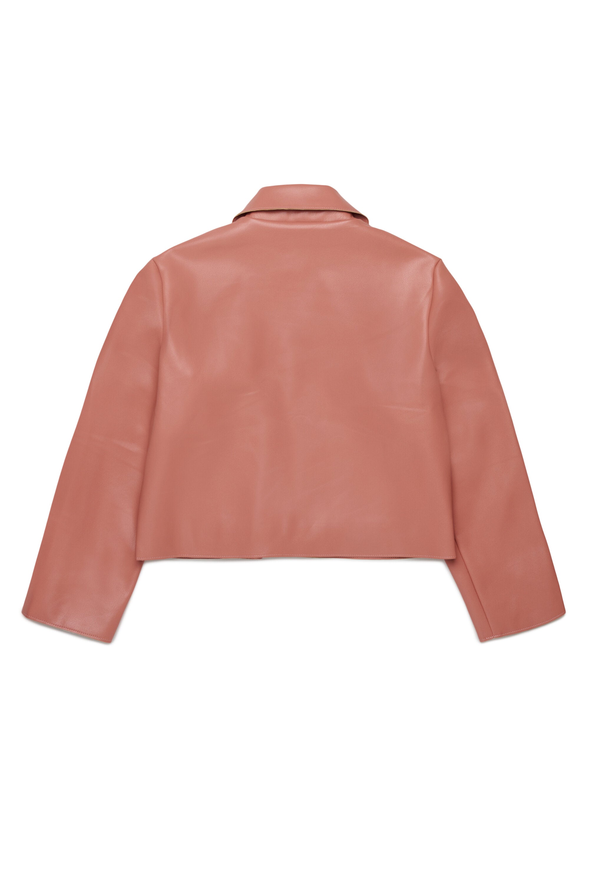 Coated fabric jacket with logo