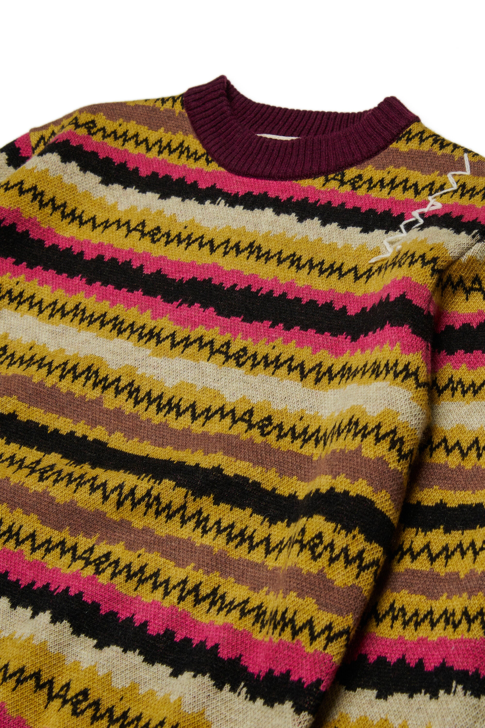 Wool blend pullover Rock Doll pattern