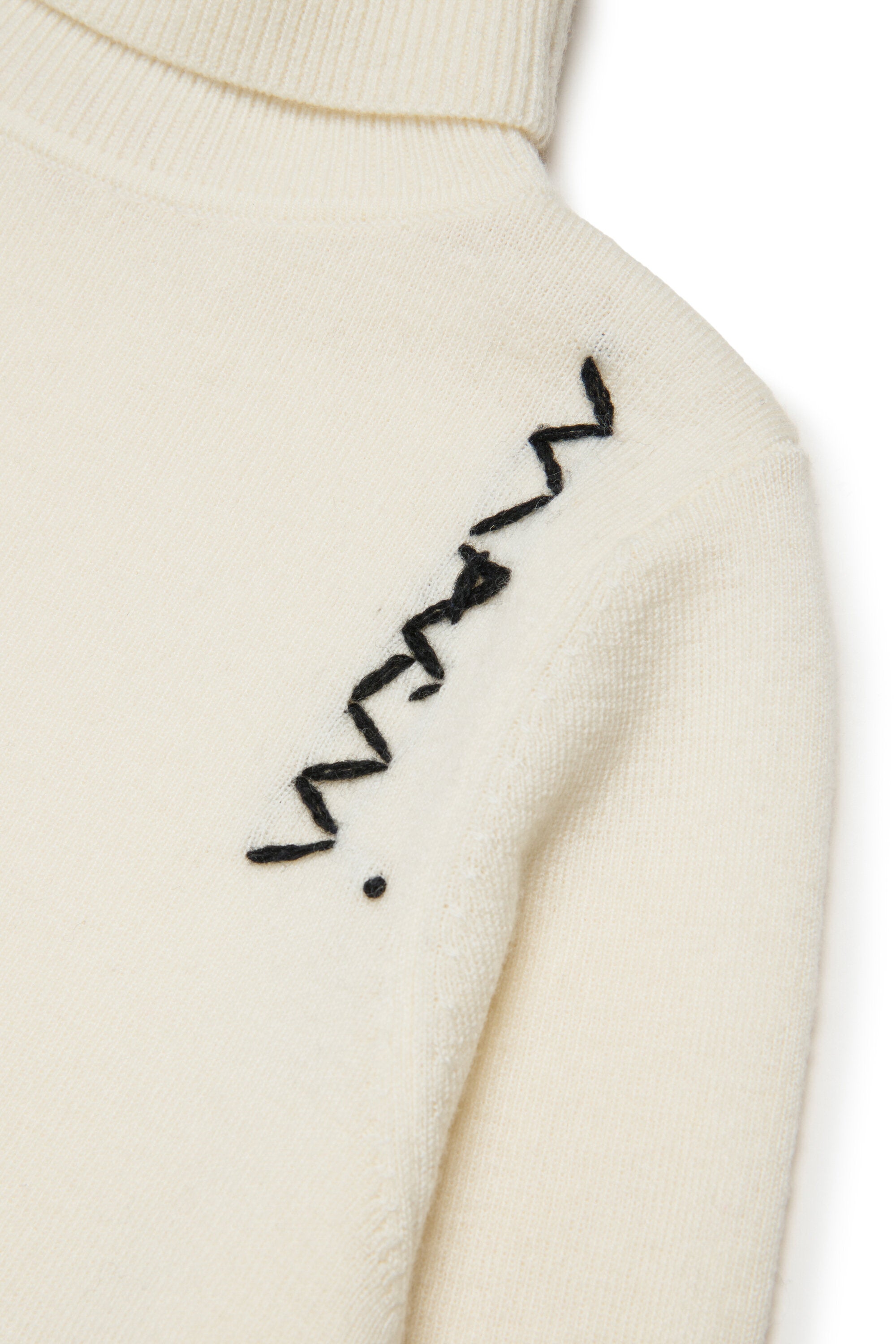 Ribbed wool blend turtleneck sweater