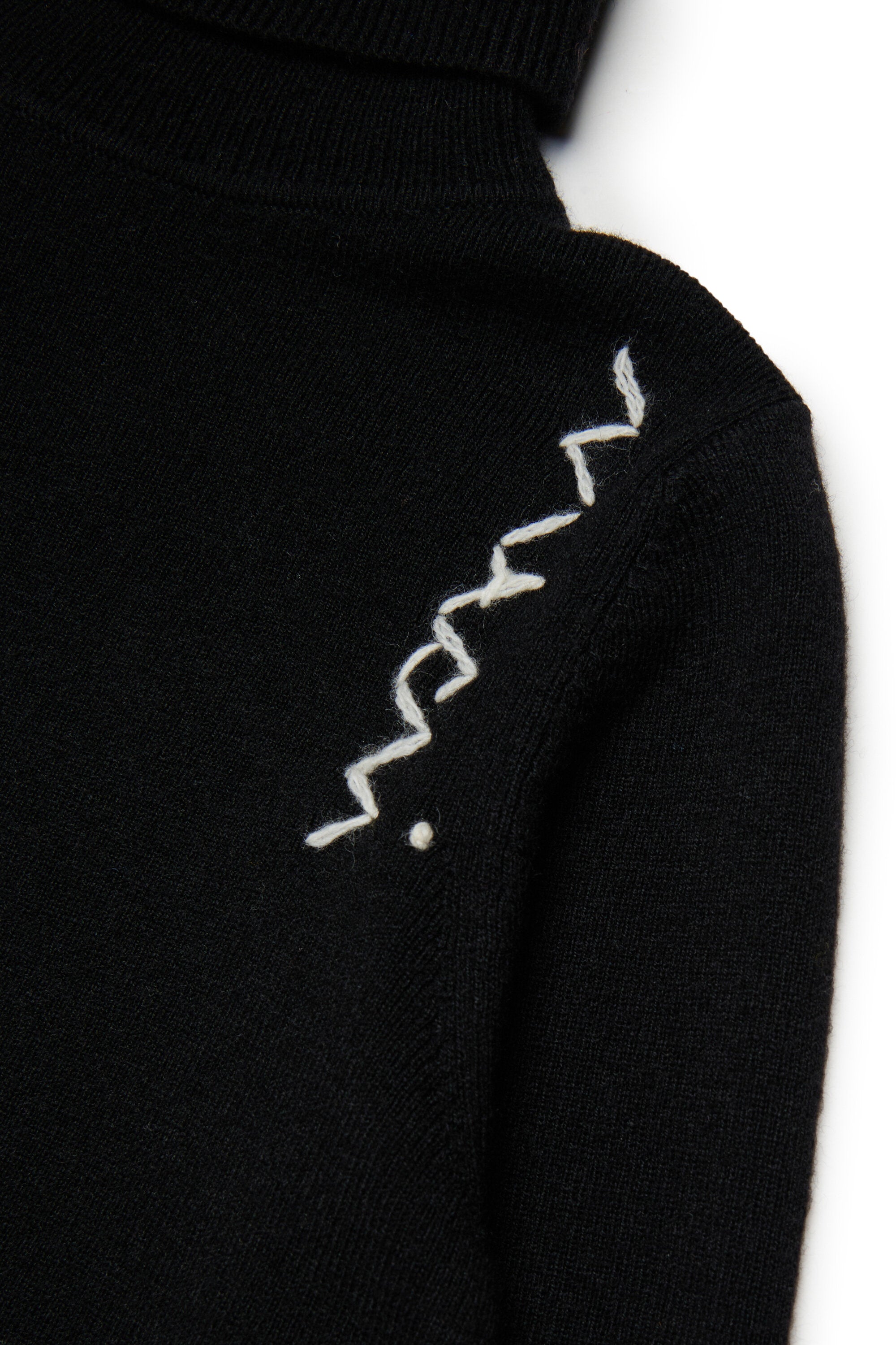 Ribbed wool blend turtleneck sweater