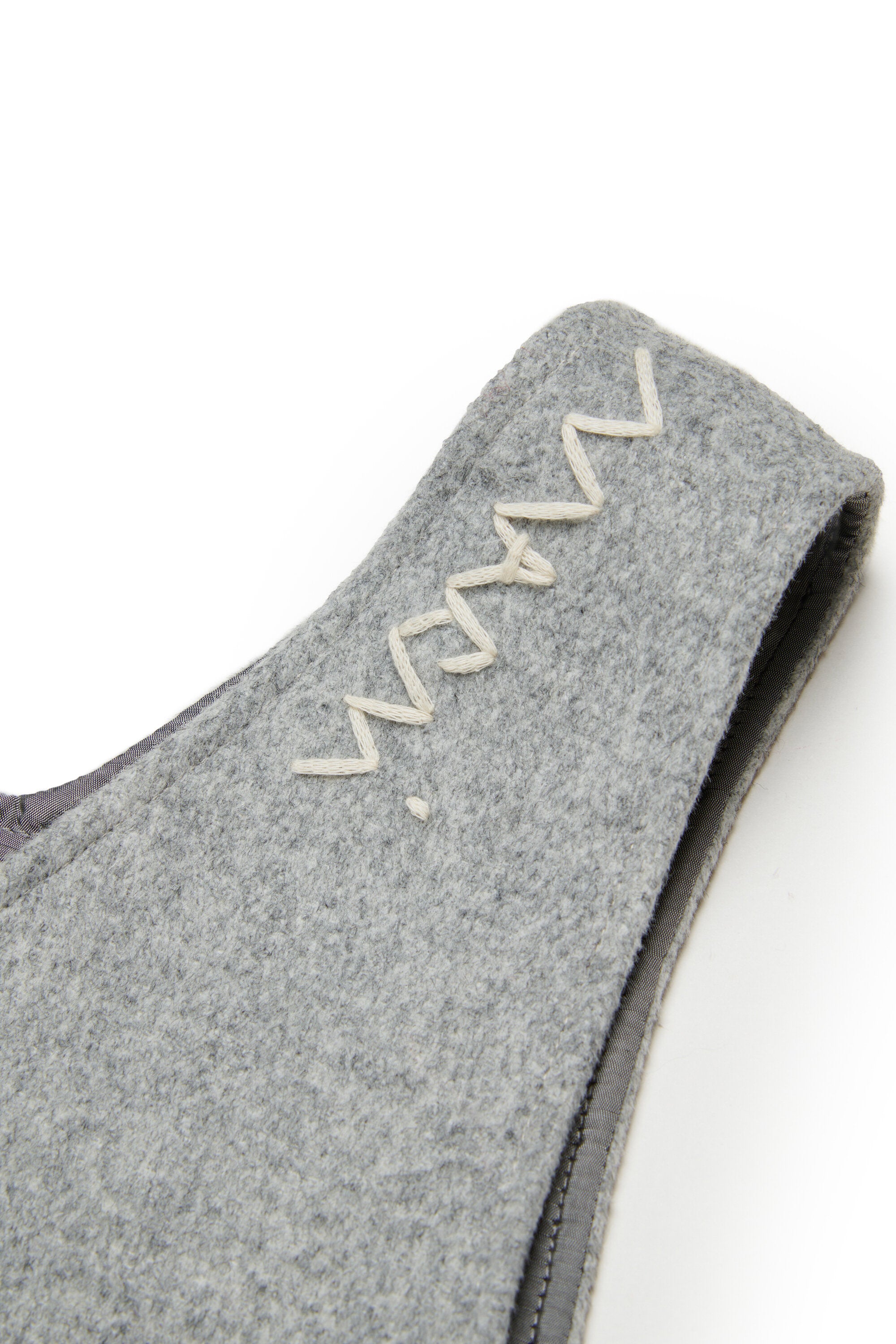 Wool-blend cloth mini sleeveless dress