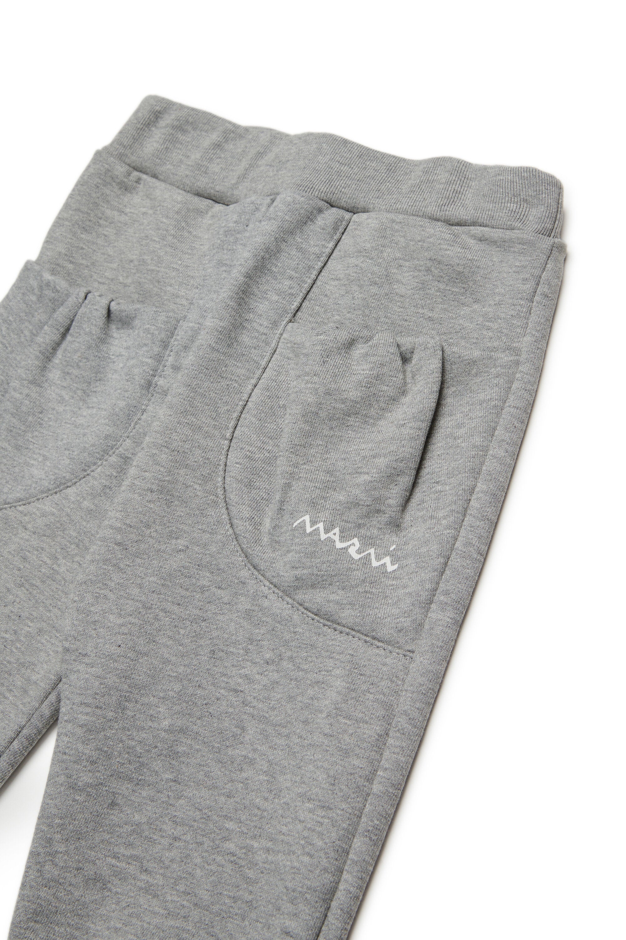 Fleece jogger pants with ruffled pockets