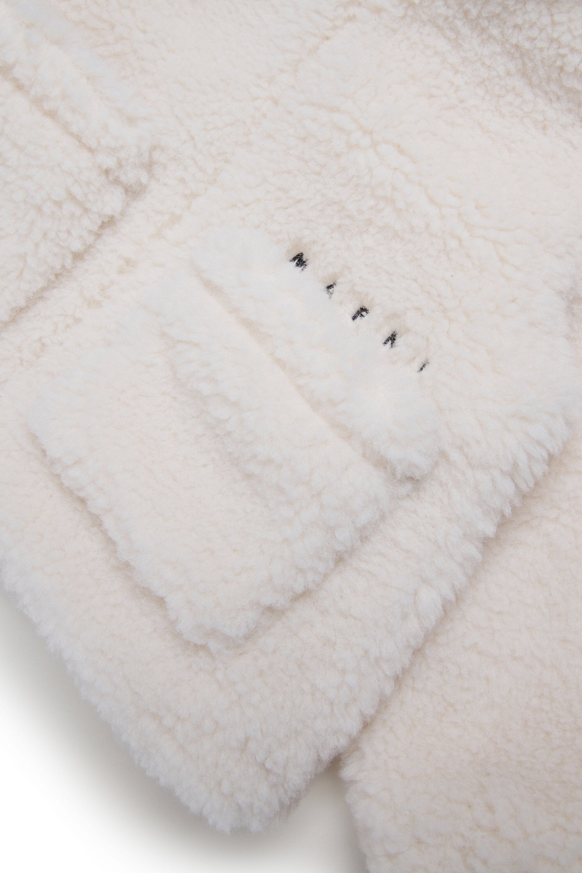 Hooded hooded teddy jacket with logo