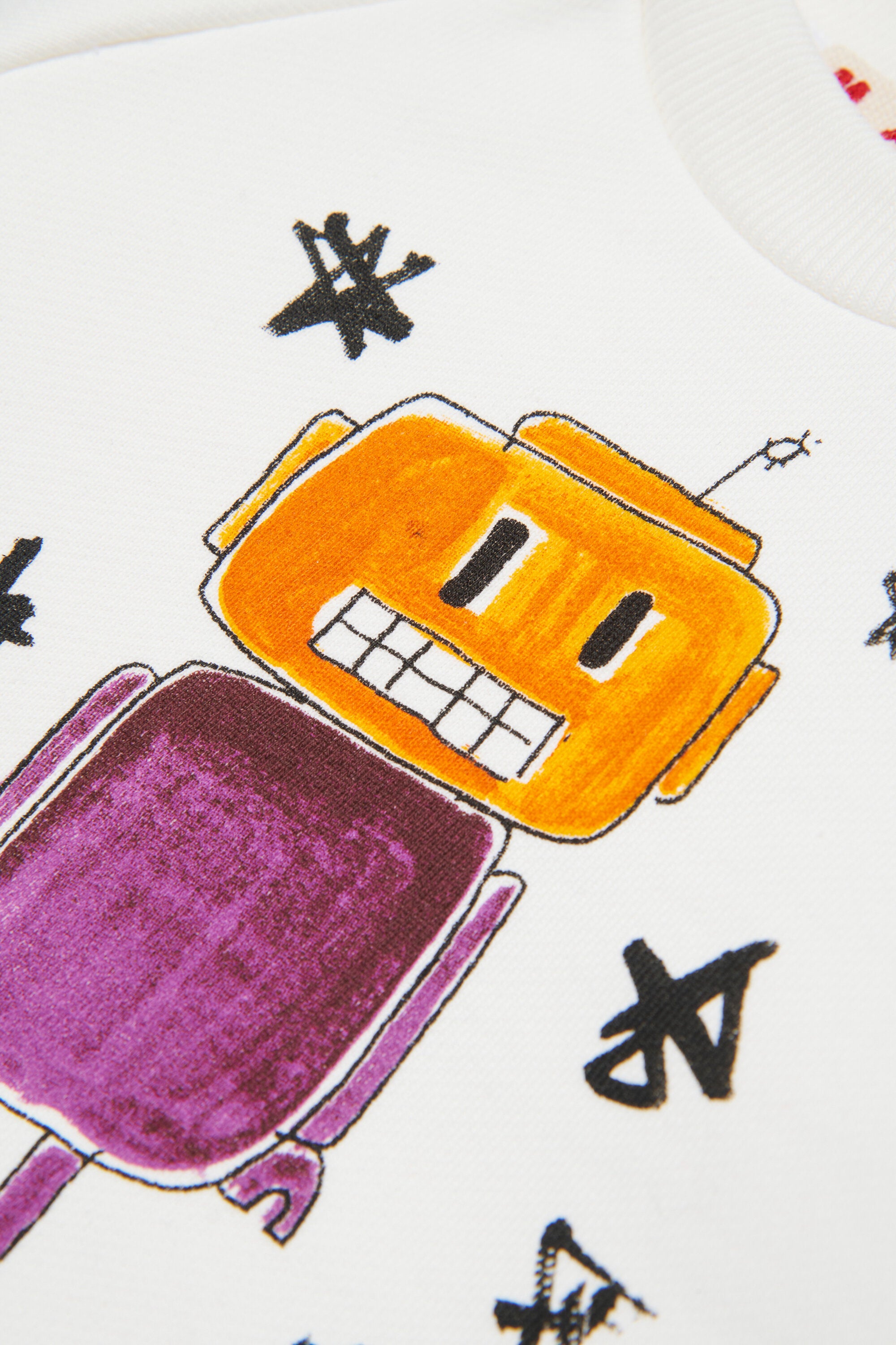 Crew-neck sweatshirt with Galaxy print