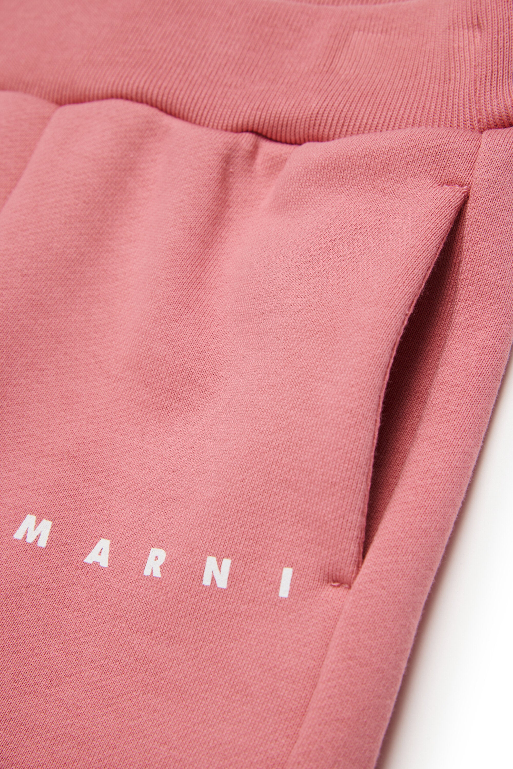 Fleece jogger pants with logo