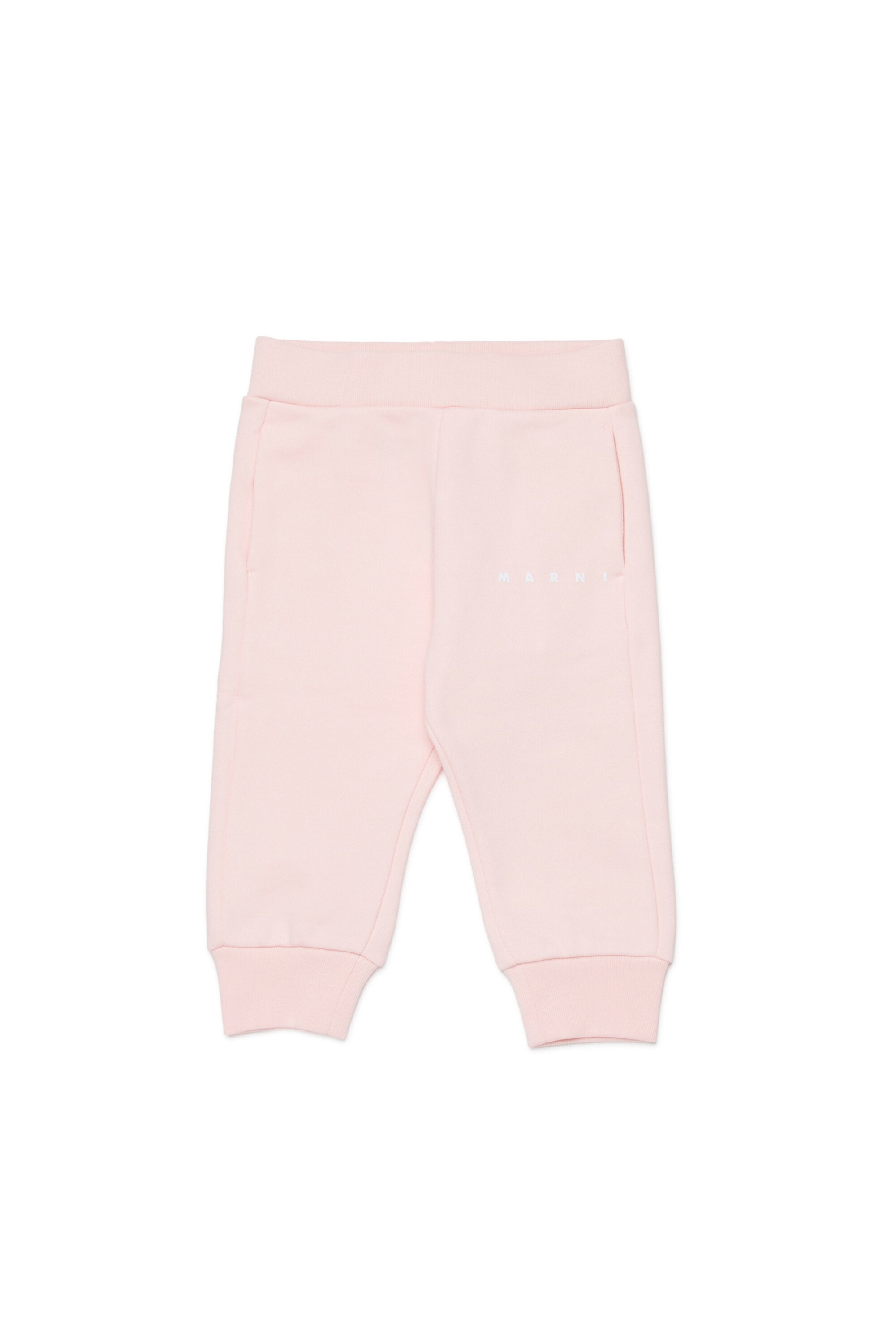 Fleece jogger pants with logo